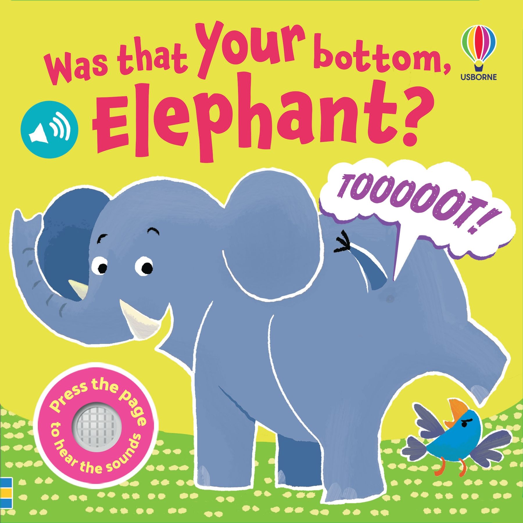 Carte ilustrată, Was that your bottom elephant?, Usborne + 6 luni