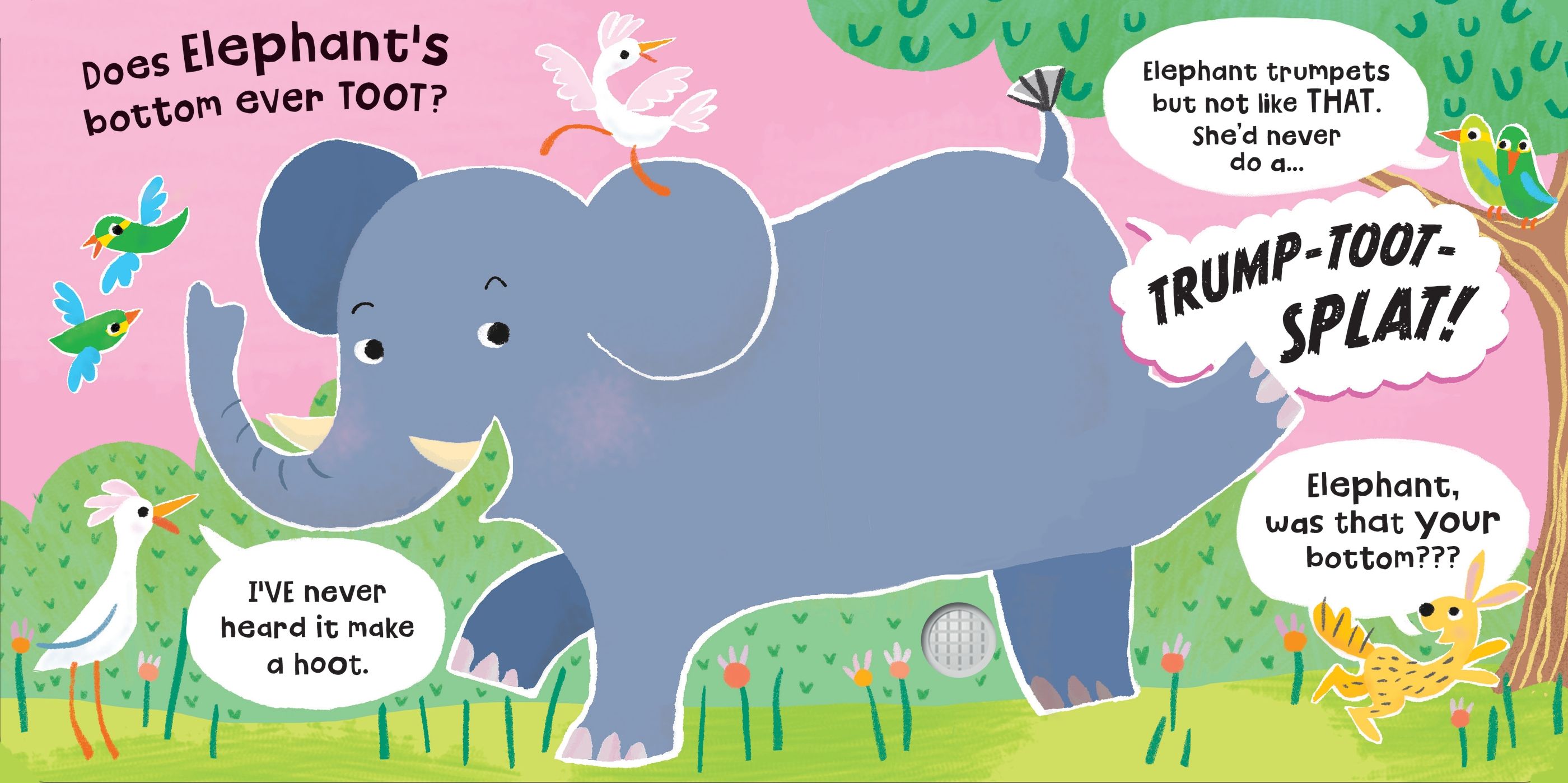 Carte ilustrată, Was that your bottom elephant?, Usborne + 6 luni