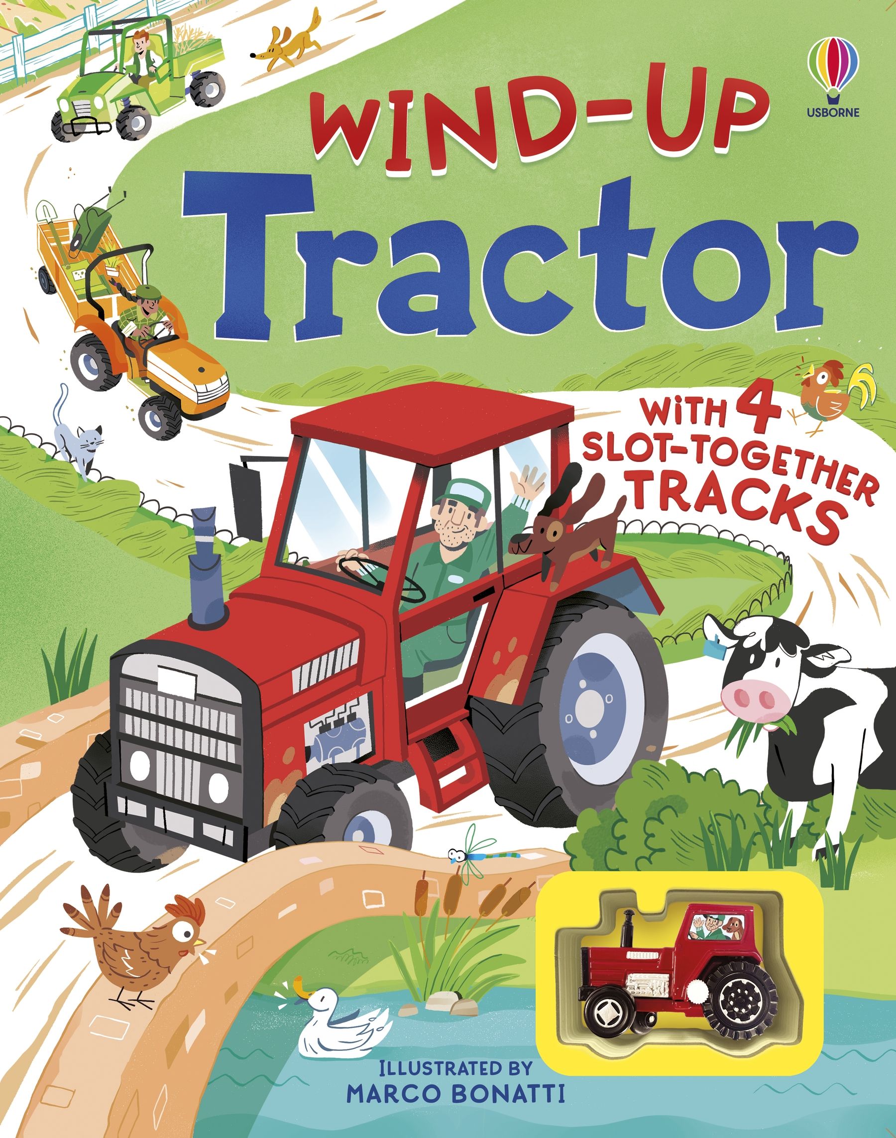 Carte cu mecanism (wind-up), Wind-up tractor, Usborne + 1 an