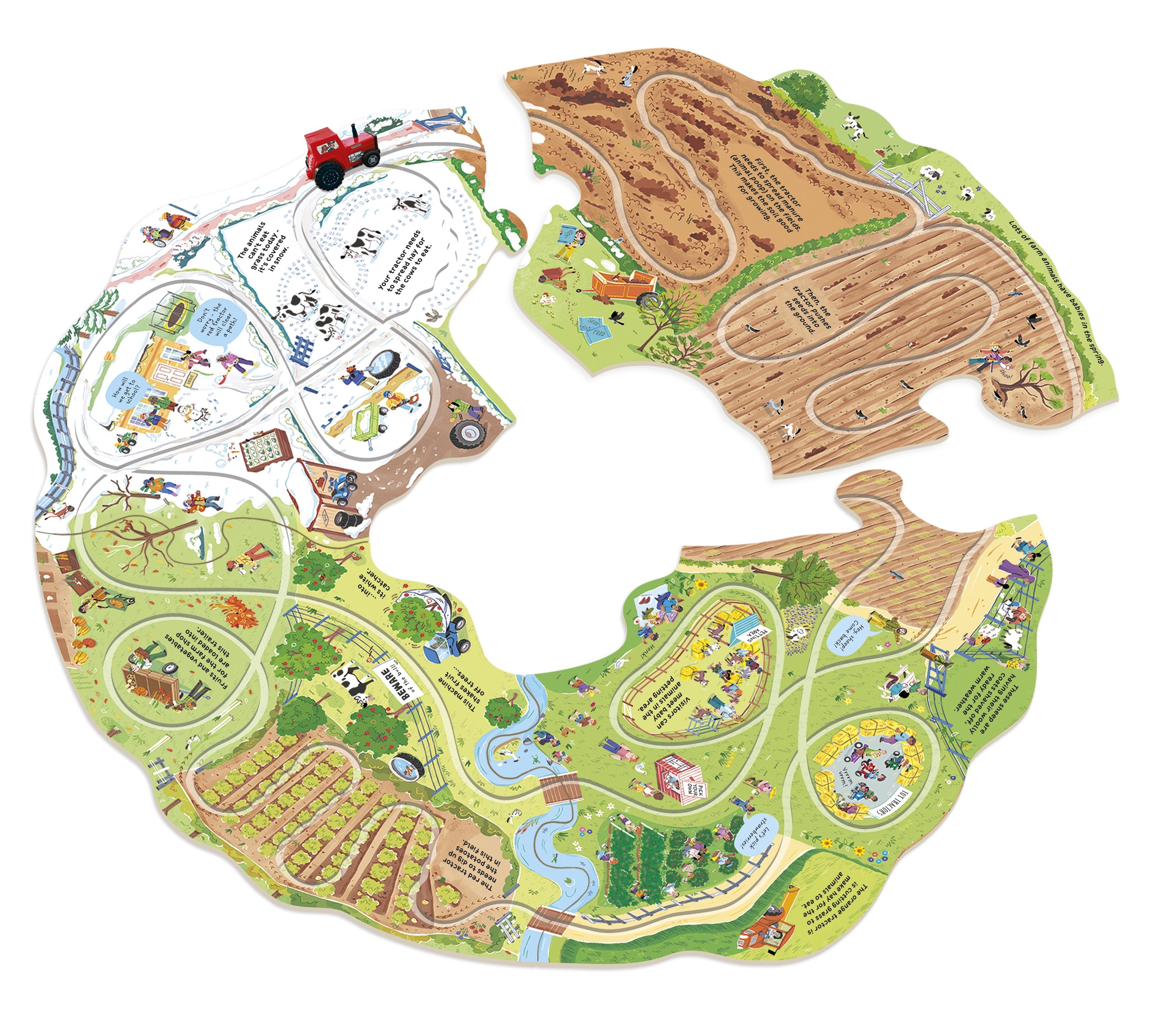 Carte cu mecanism (wind-up), Wind-up tractor, Usborne + 1 an