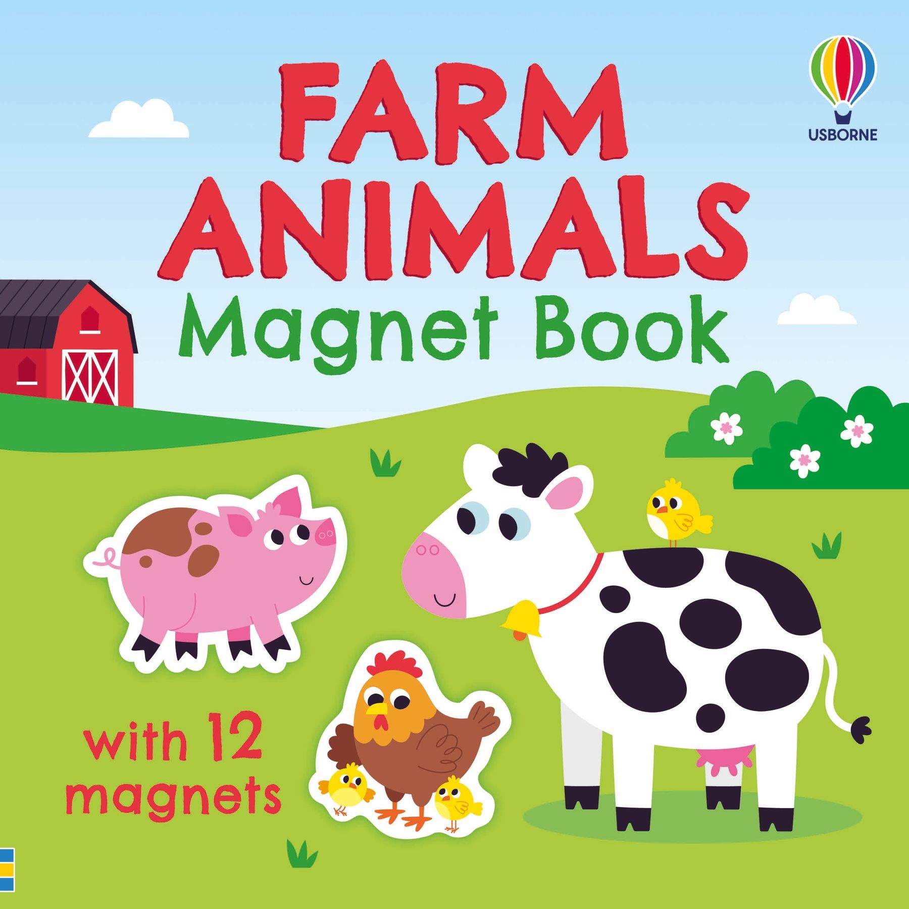 Carte cu magneti - Farm Animals Magnet Book, Usborne