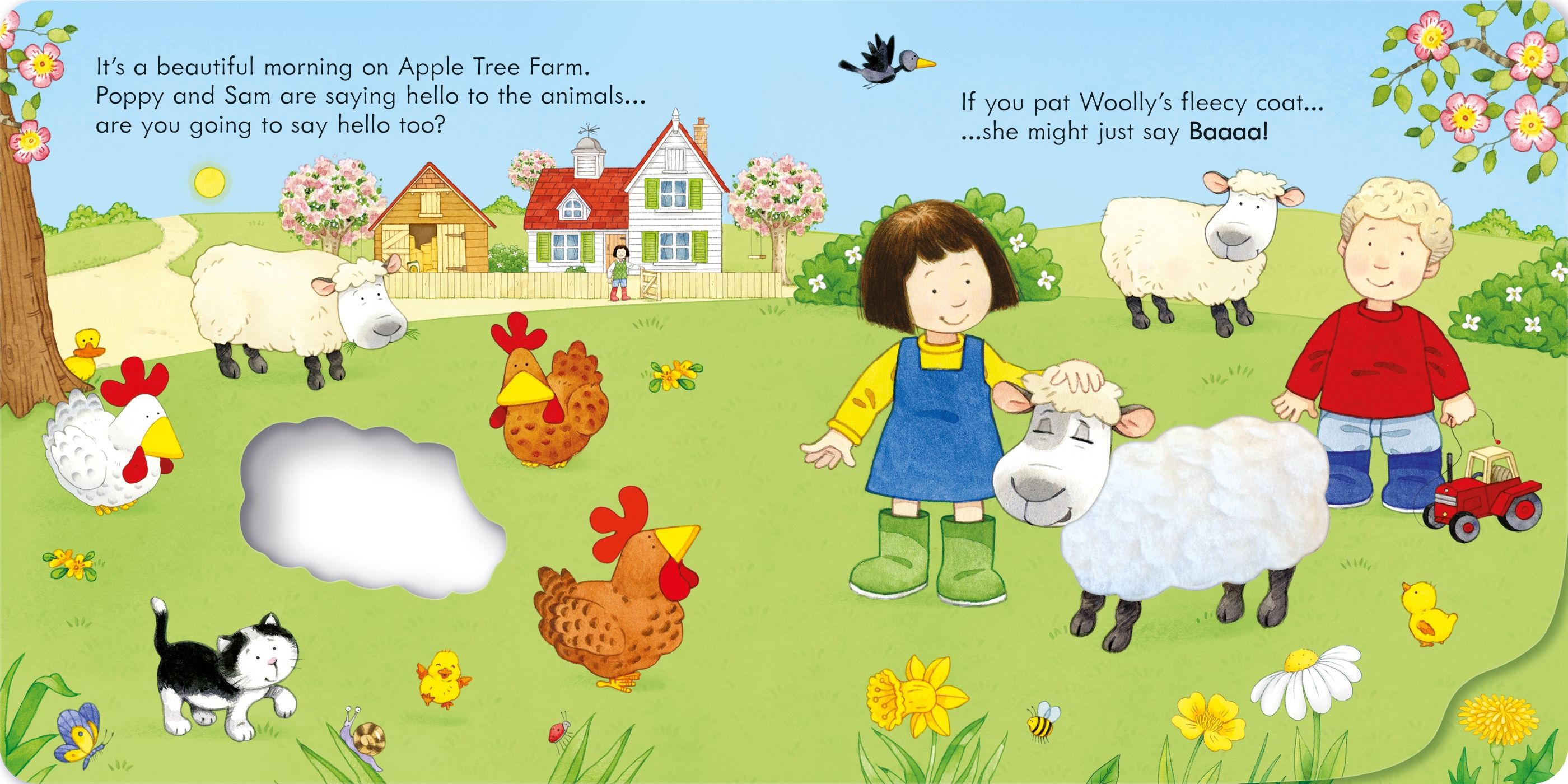 Carte cu povești, Poppy and sam noisy animals, Usborne + 1 an