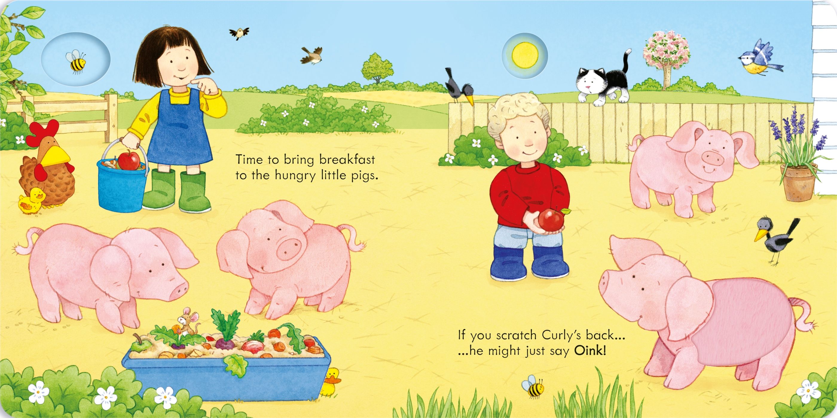 Carte cu povești, Poppy and sam noisy animals, Usborne + 1 an