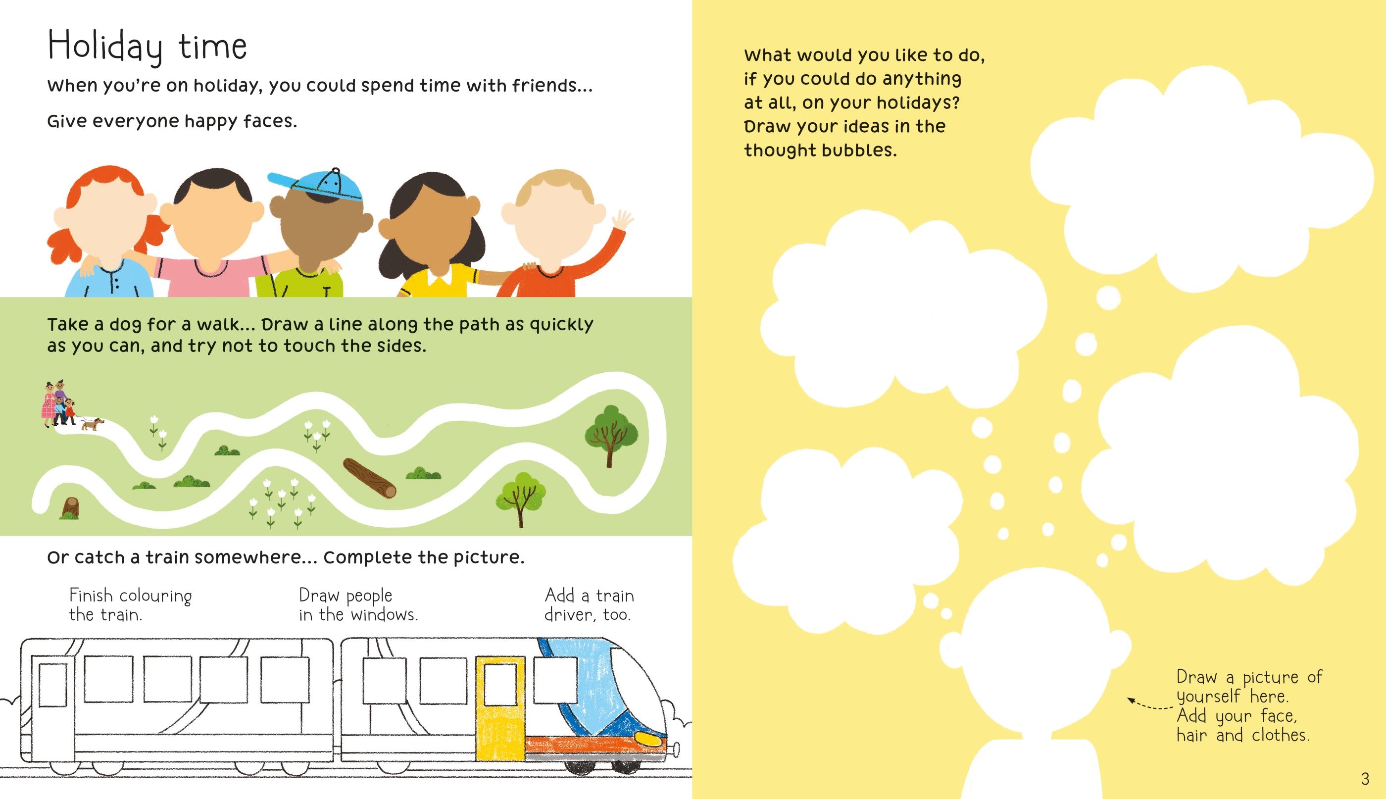 Carte cu activități, Little children's holiday activity book, Usborne + 1 an