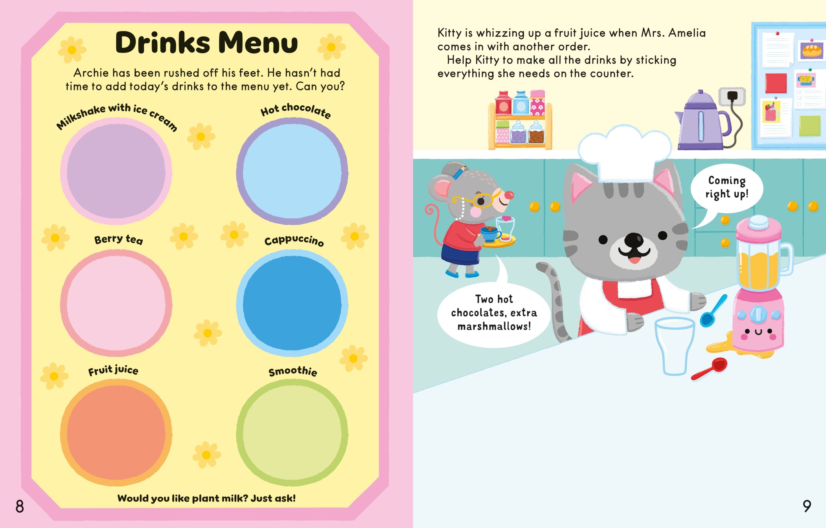 The Cosy Cafe Sticker Book - Carte cu stickere - Carte pentru copii