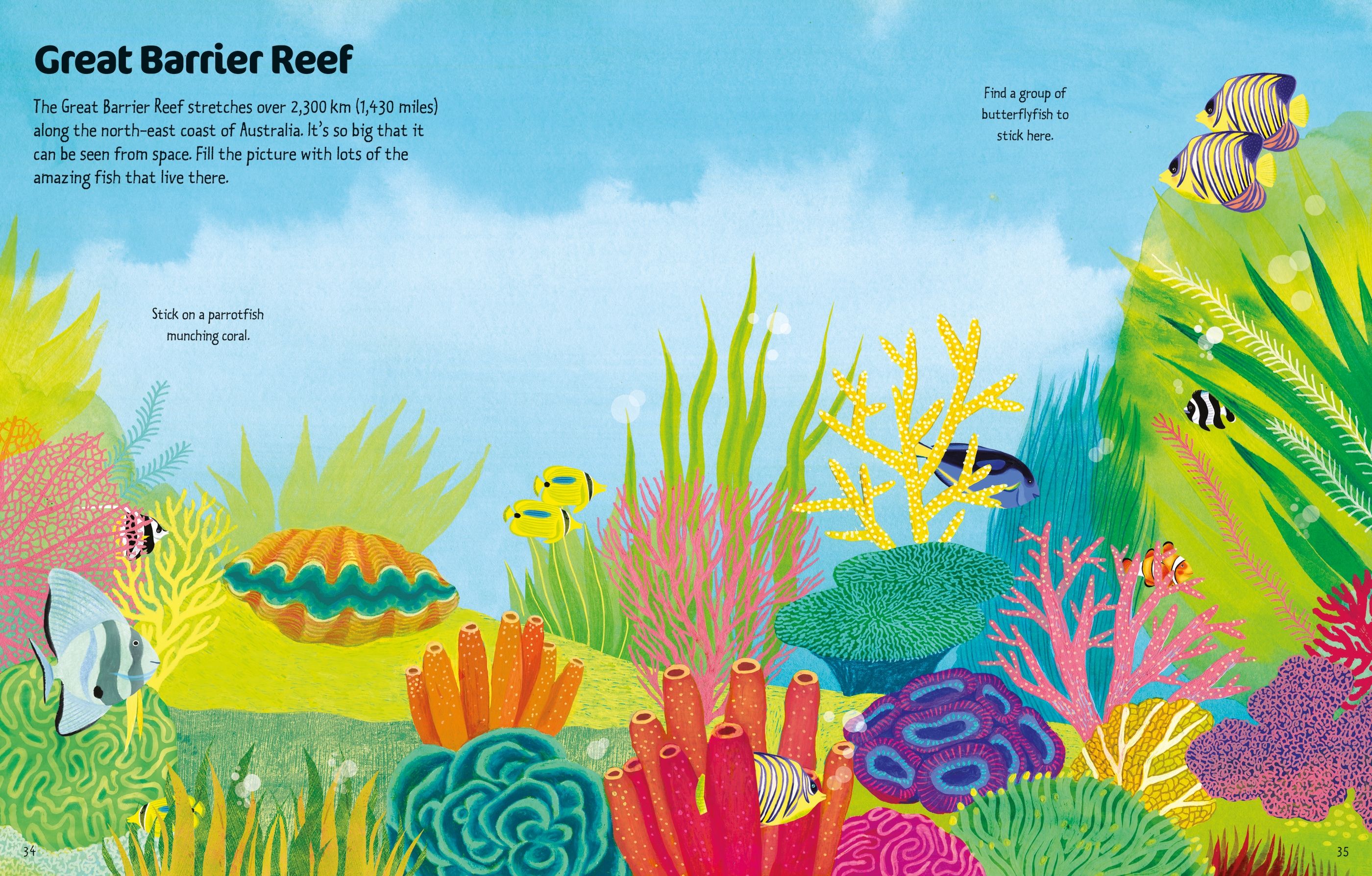 Carte cu stickere - First Sticker Book Ocean Animals, Usborne