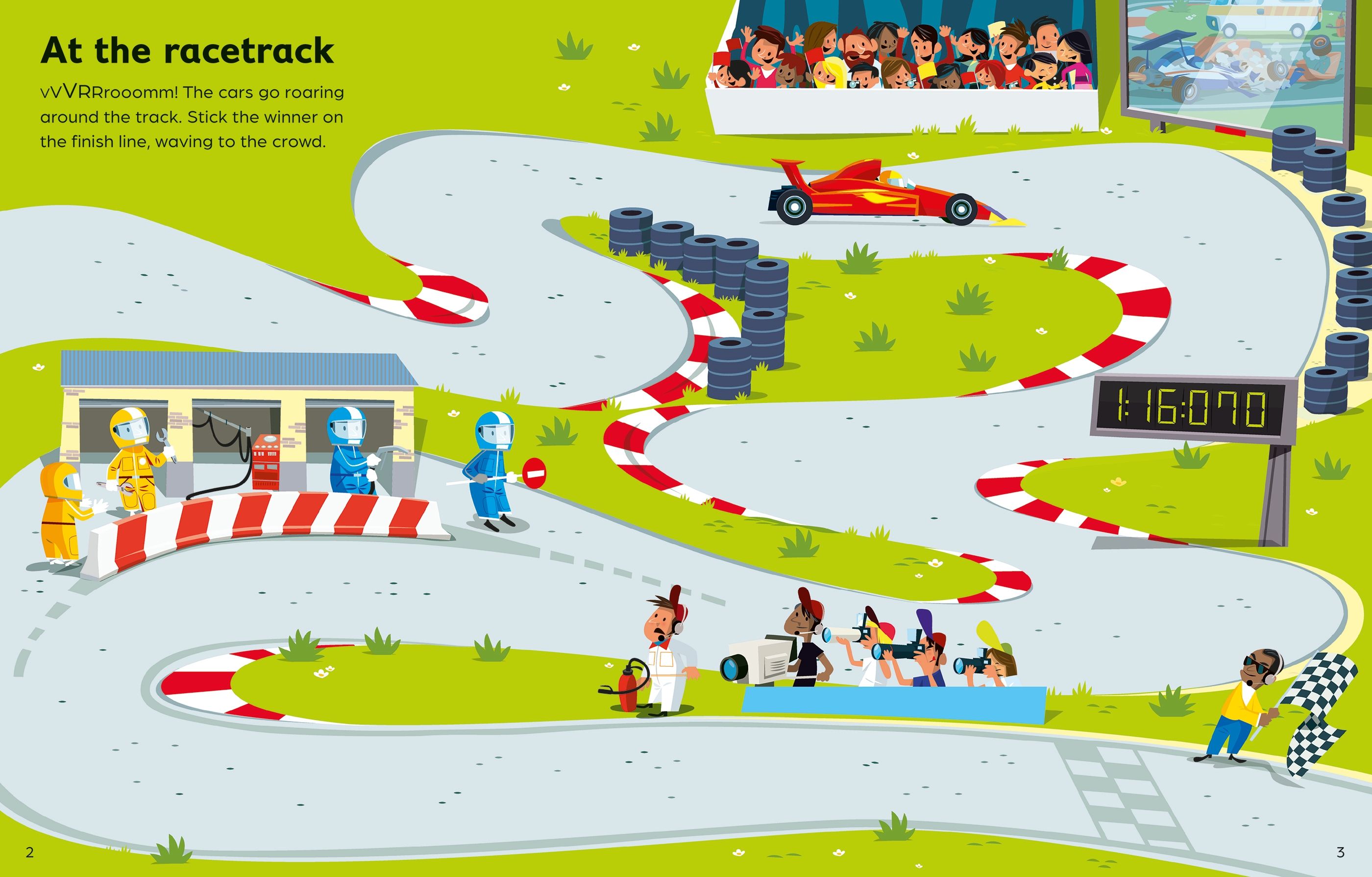 Carte cu stickere, First sticker book cars, trains and planes, Usborne + 1 an