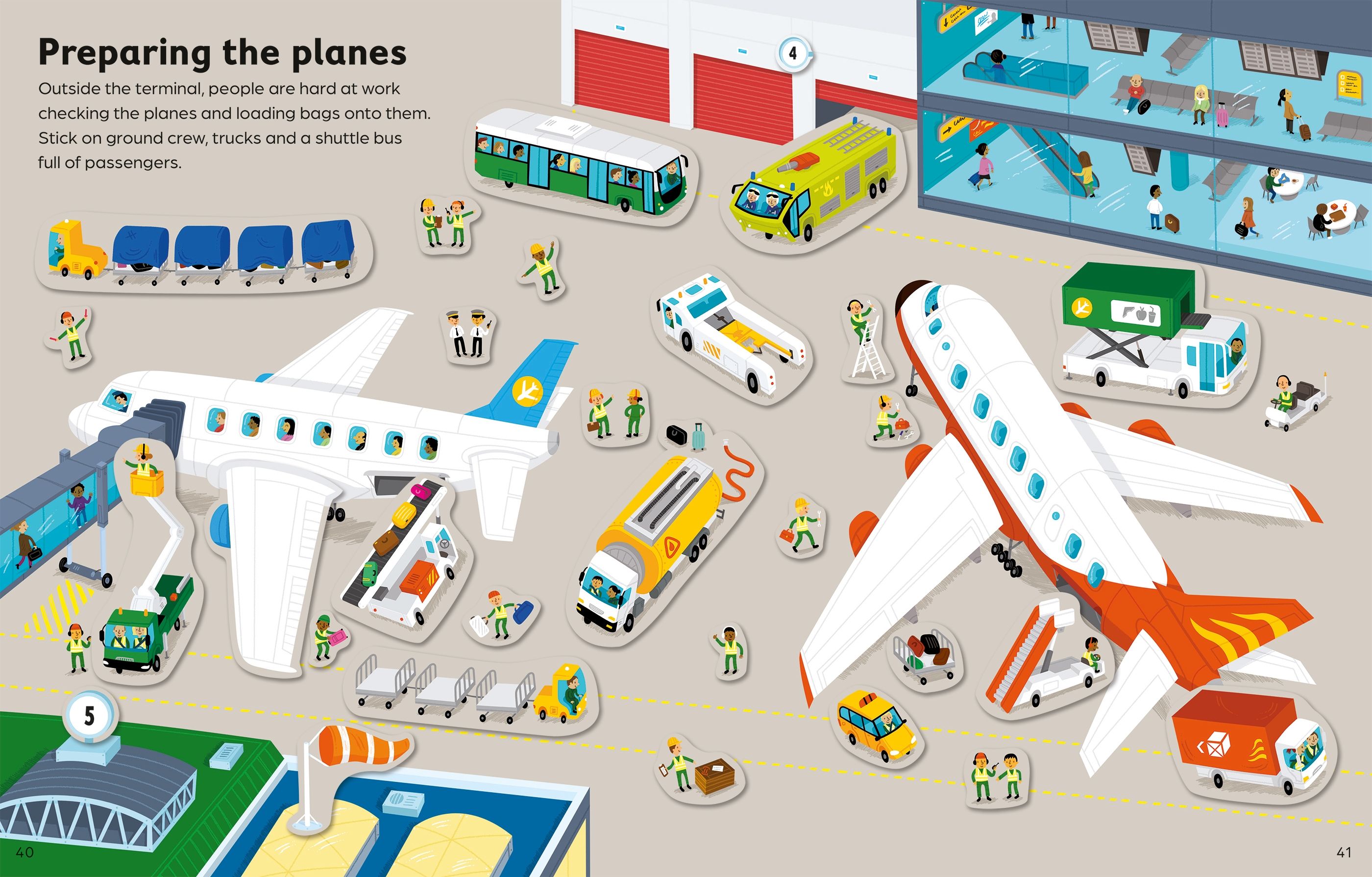 Carte cu stickere, First sticker book cars, trains and planes, Usborne + 1 an
