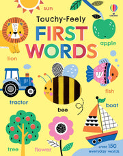 Carte senzorială cu sunete, Touchy-feely first words, Usborne + 6 luni