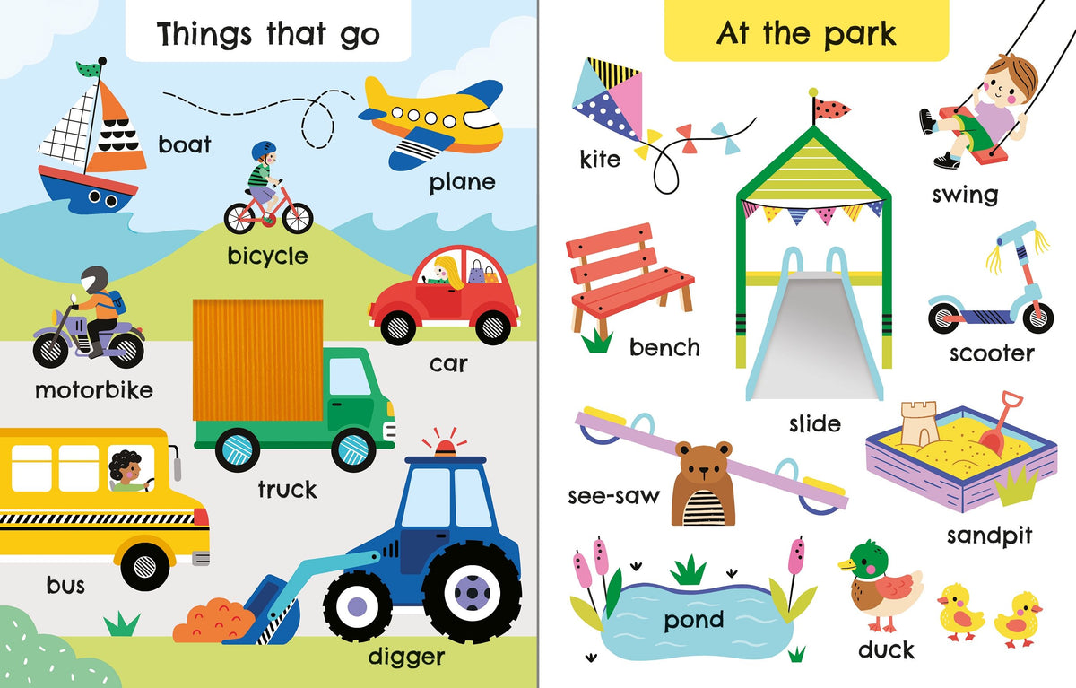 Carte senzorială cu sunete, Touchy-feely first words, Usborne + 6 luni