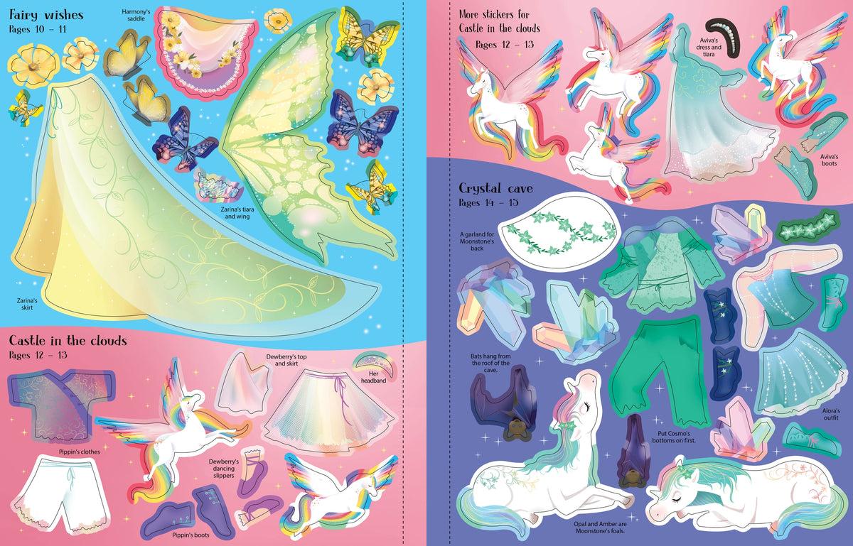 Sticker Dolly Dressing Rainbow Unicorns and Magical Kingdom - interior 10