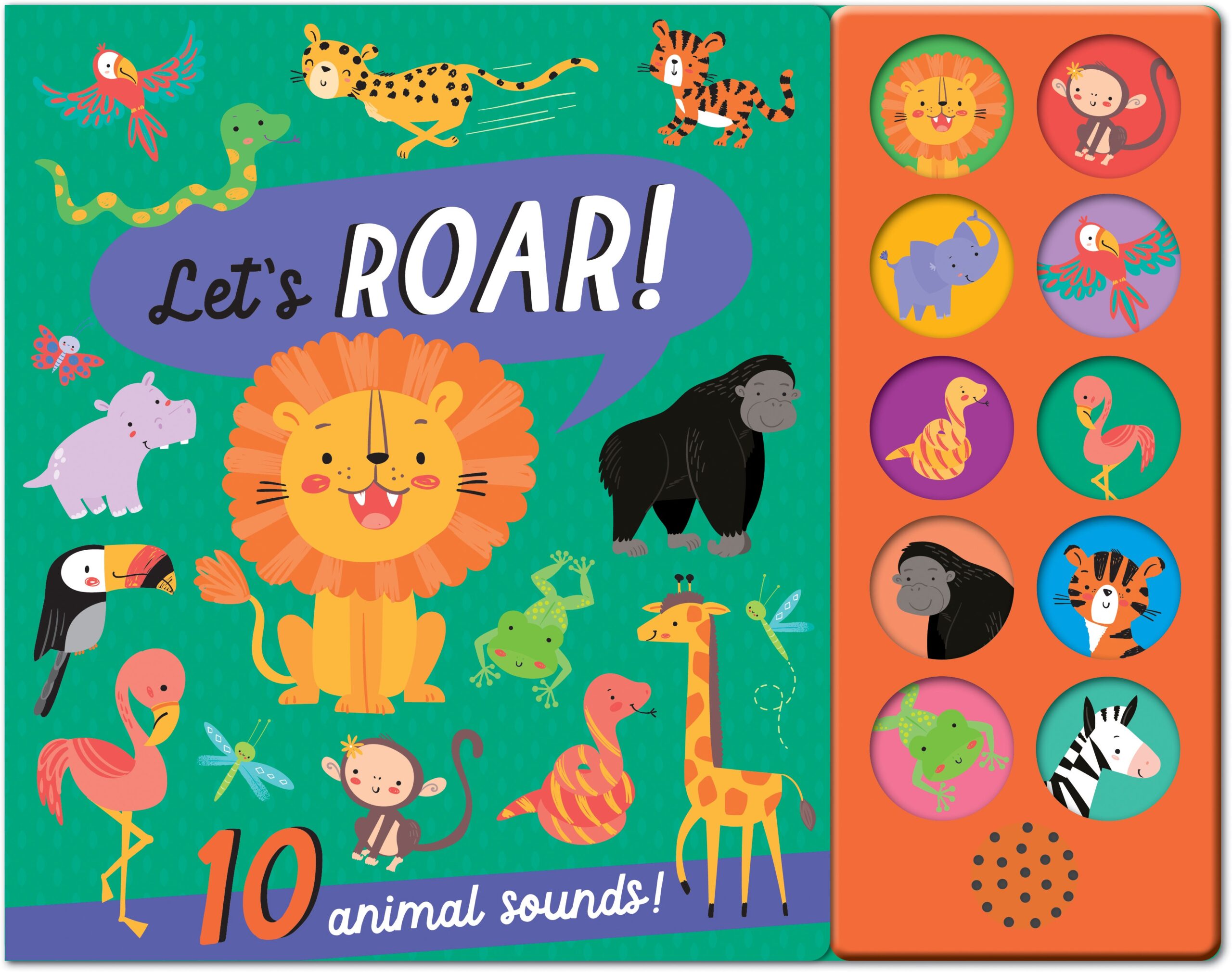 Carte pentru copii, NPP, Let's Roar - Children's 10 Button Sound Book, 3+ ani