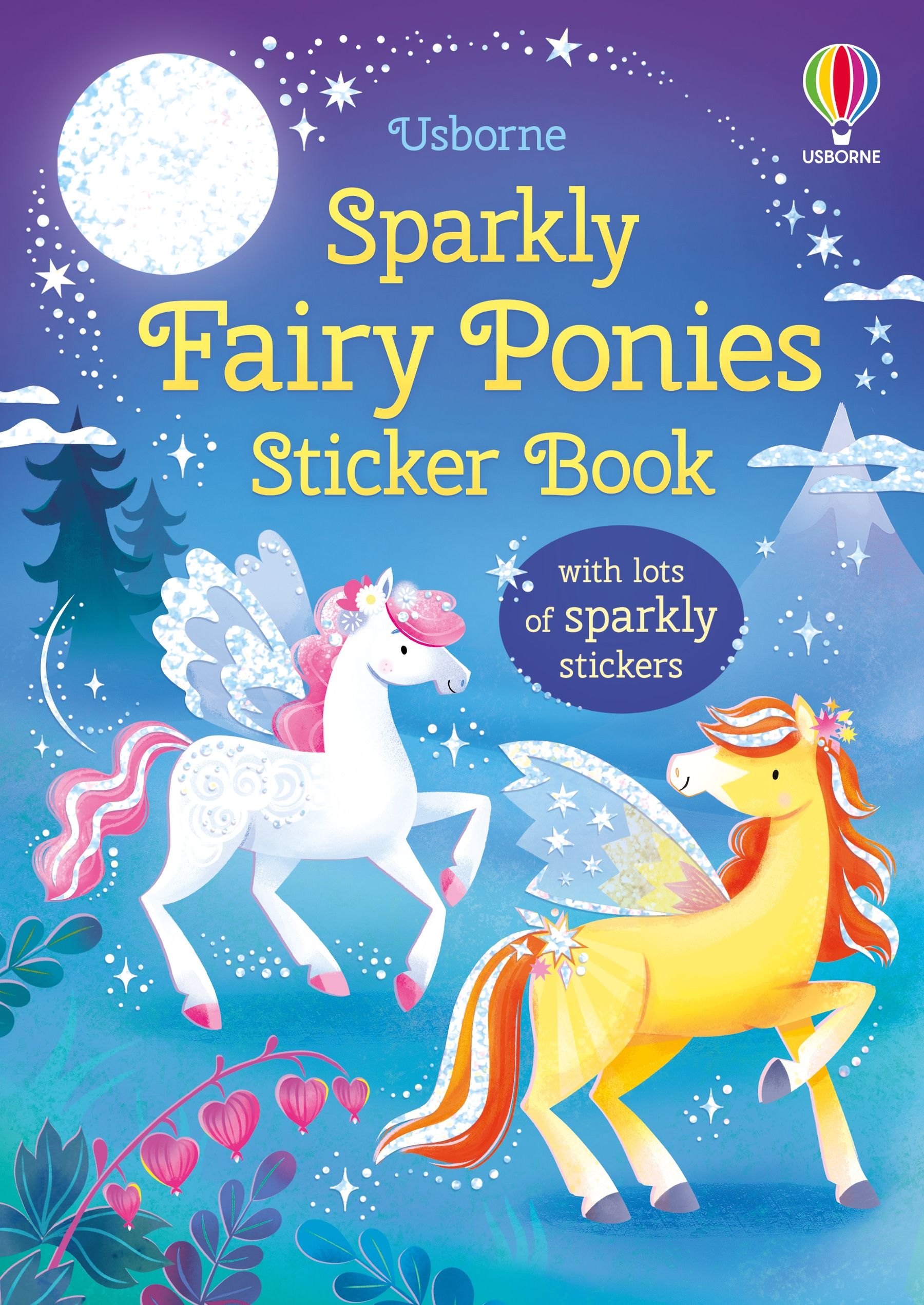 Carte cu stickere - Sparkly Fairy Ponies, Usborne, + 3 ani