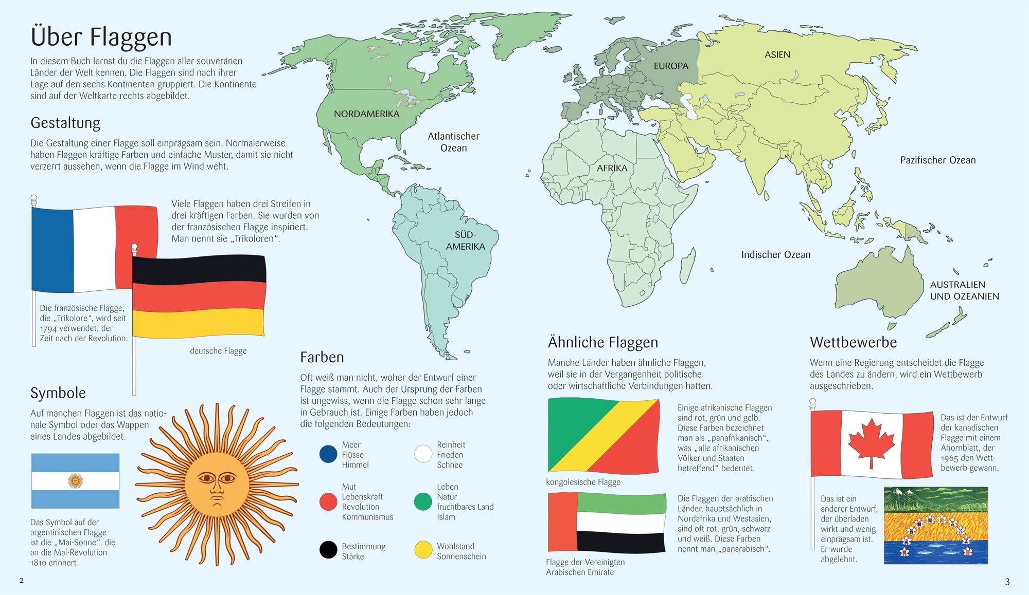 Carte pentru copii, Usborne, Flags of the World to Colour, 6+ ani