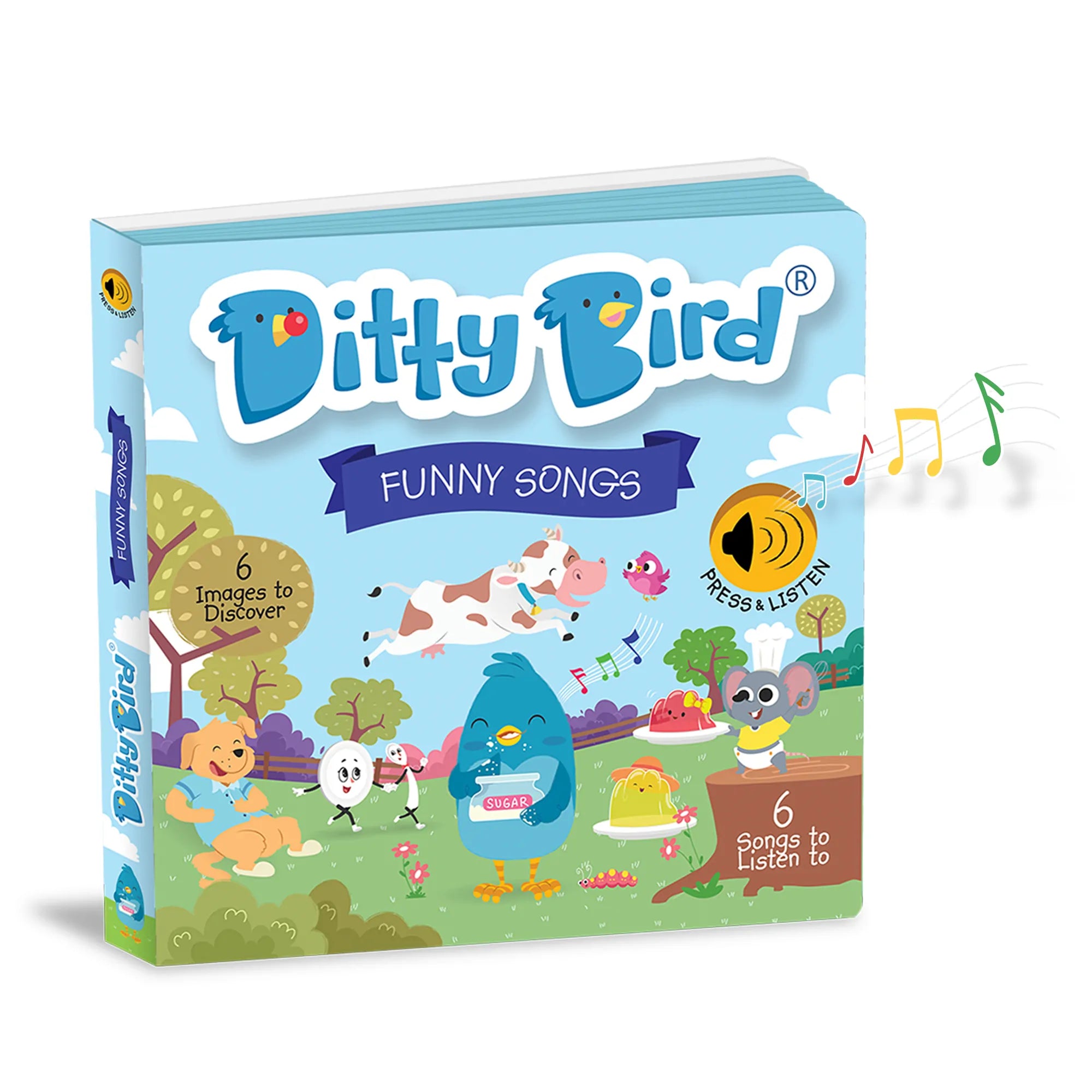 Carte pentru copii, Ditty Bird, Funny Songs, 6+ luni