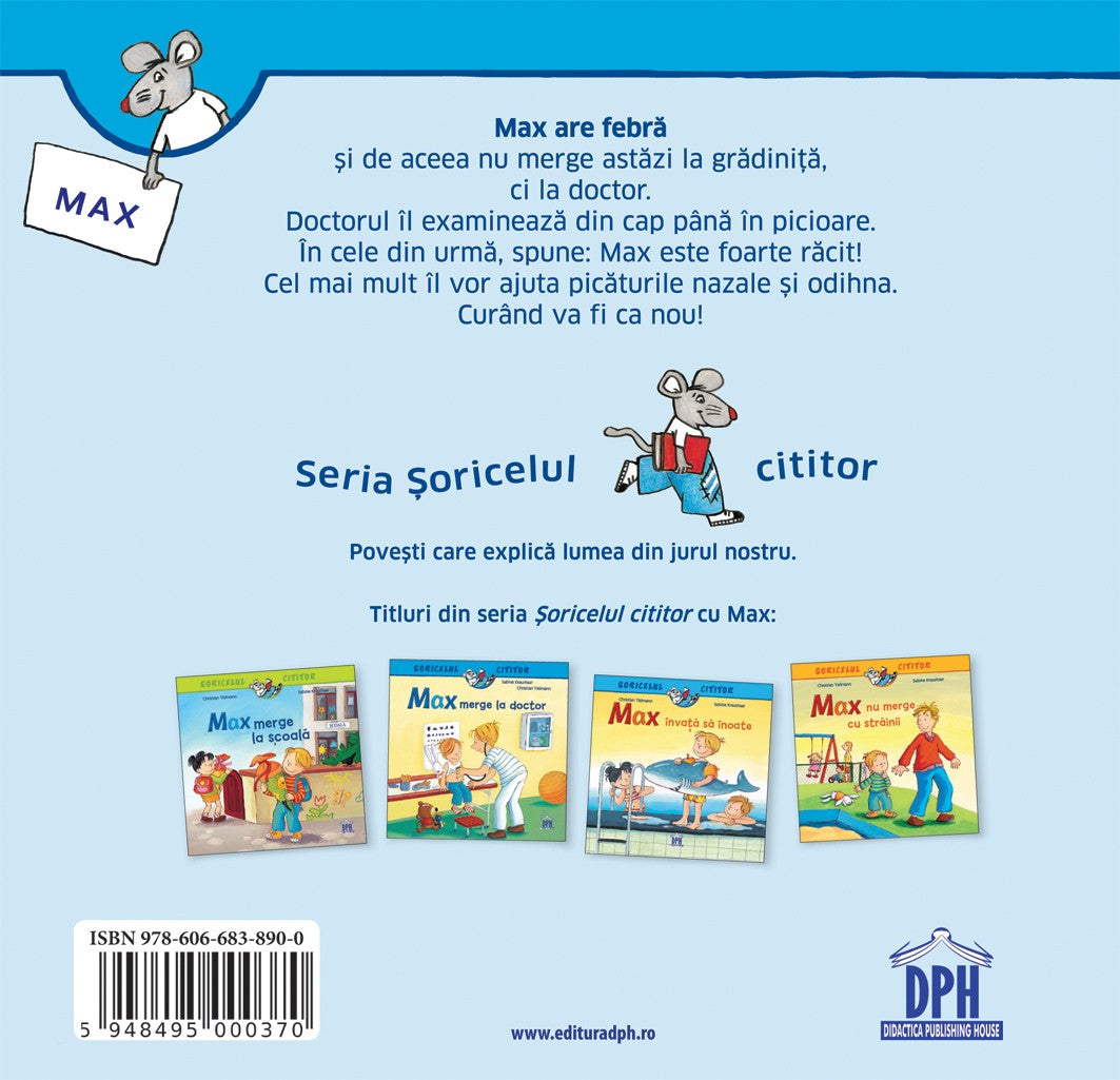 Carte pentru copii, Christian Tielman, Max merge la doctor, 3+ ani