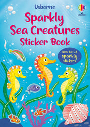 Carte pentru copii, Usborne, Sparkly Sea Creatures Sticker Book, 3+ ani