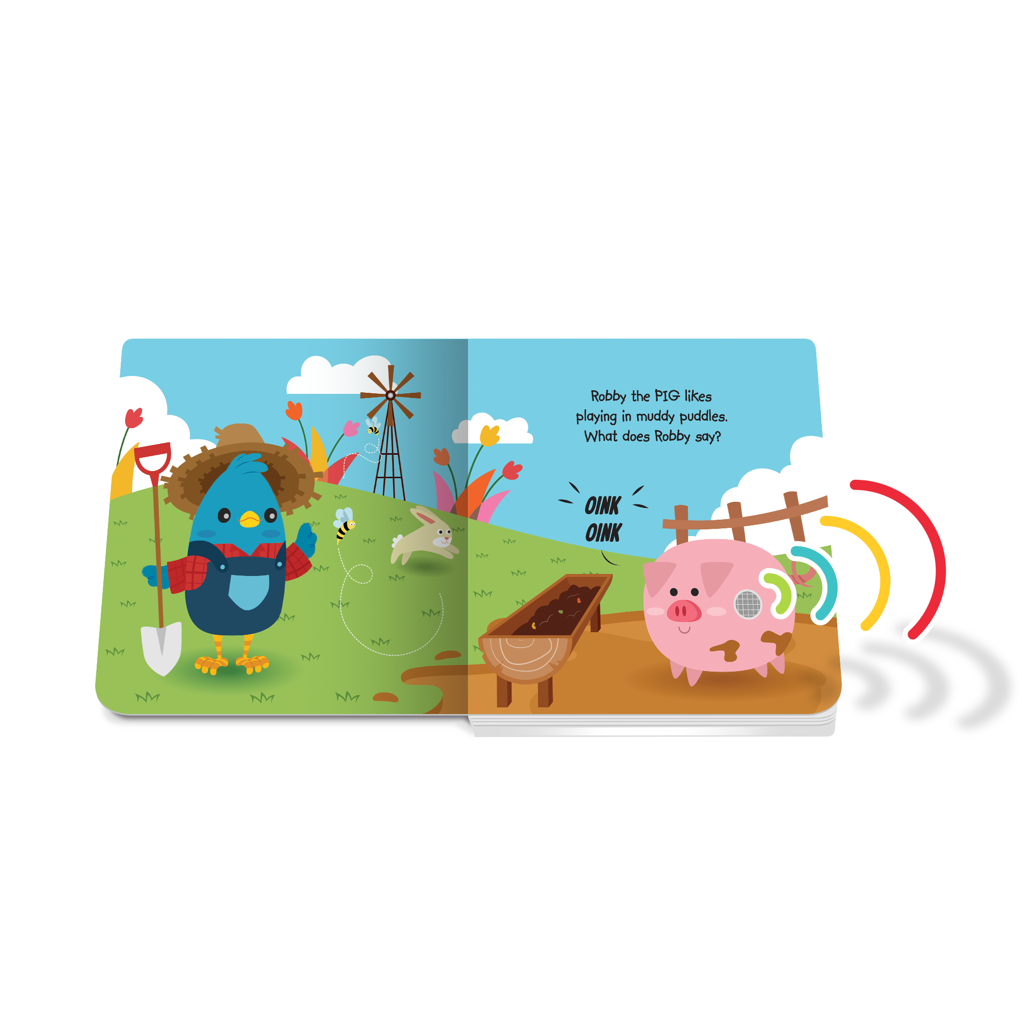 Carte pentru copii, Ditty Bird, Farm Animal, 6+ luni