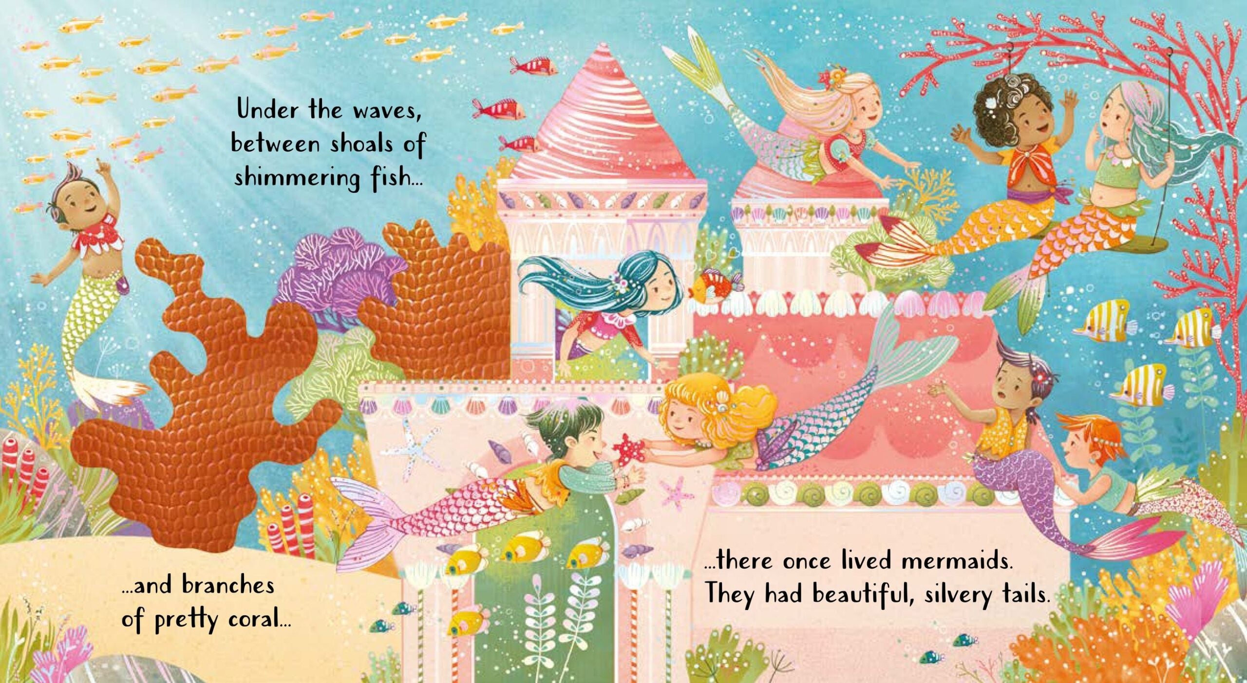 Carte senzoriala - Sparky Mermaids, Usborne, + 12 luni