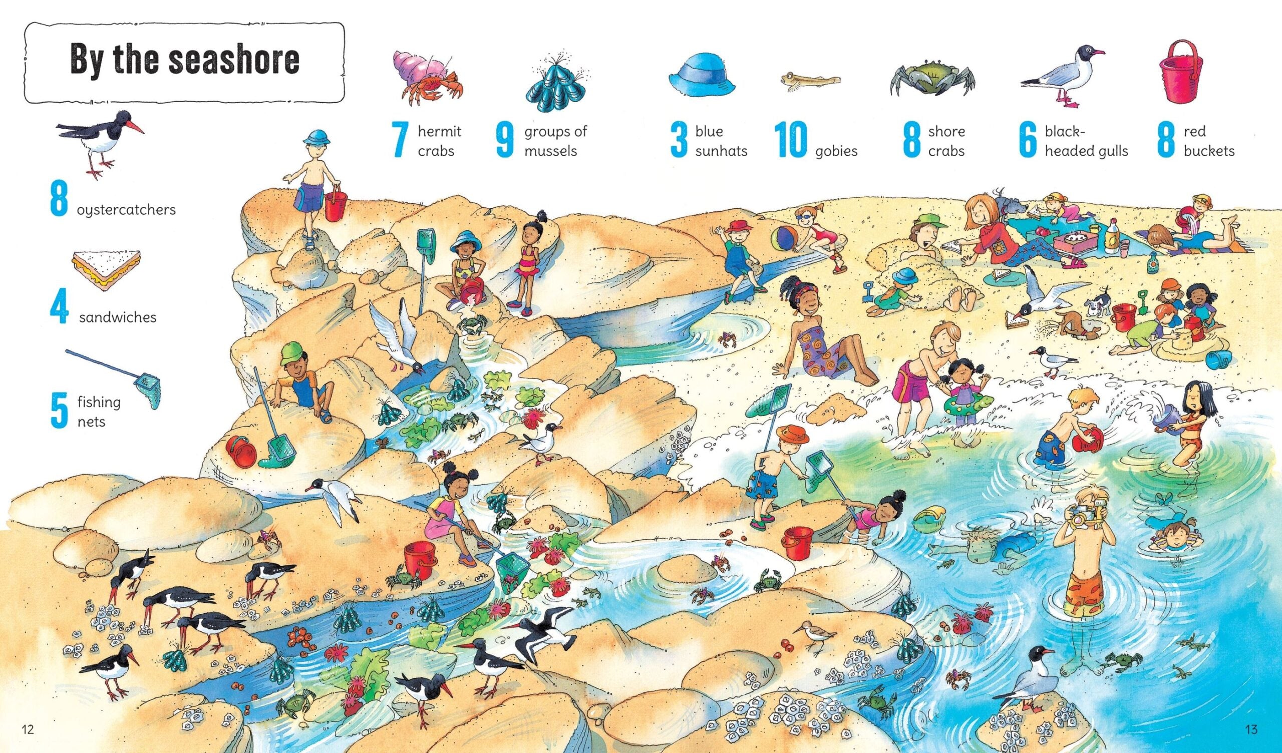 Carte pentru copii, Usborne, 1001 Things to Spot in the Sea, 5+ ani