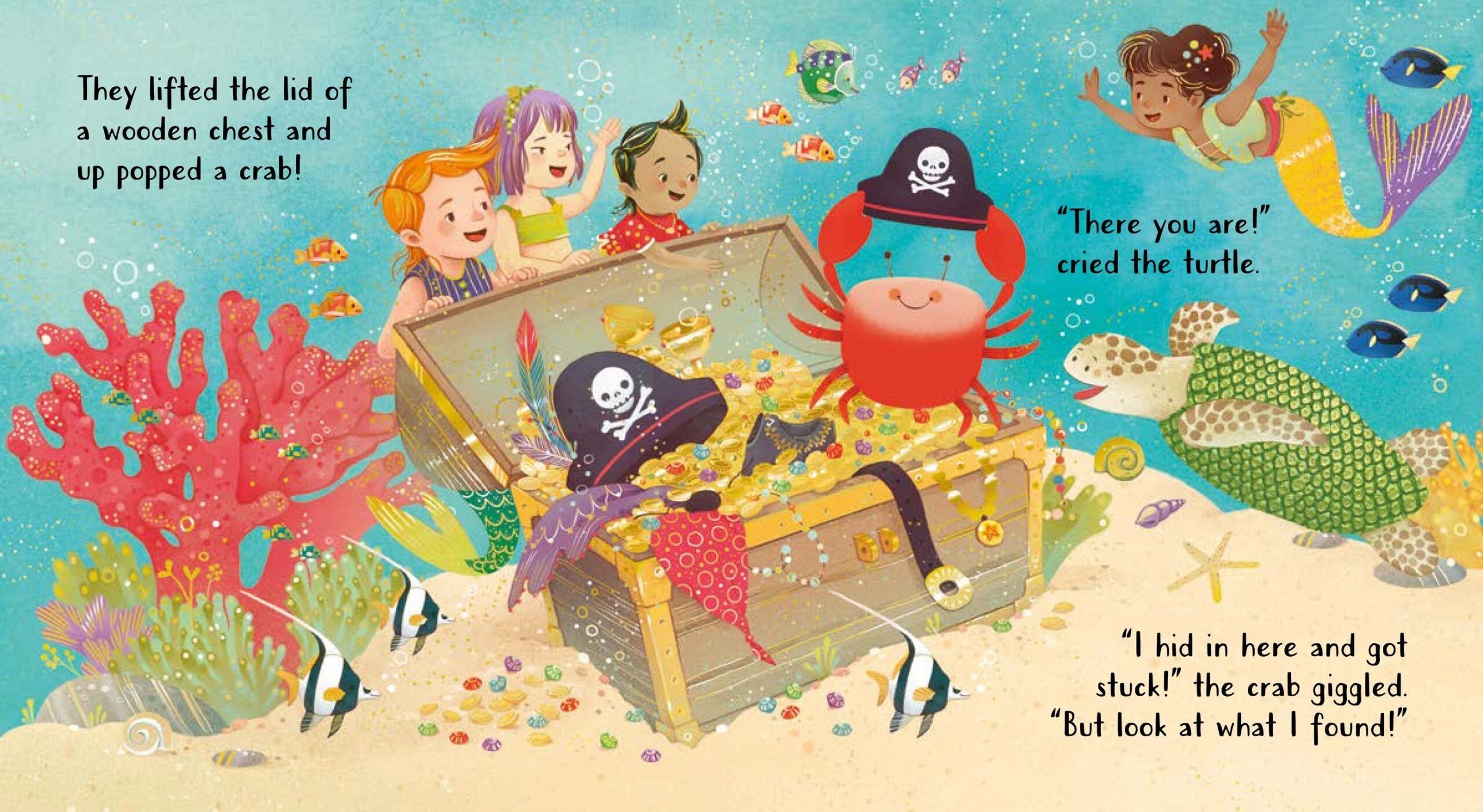 Carte senzoriala - Sparky Mermaids, Usborne, + 12 luni