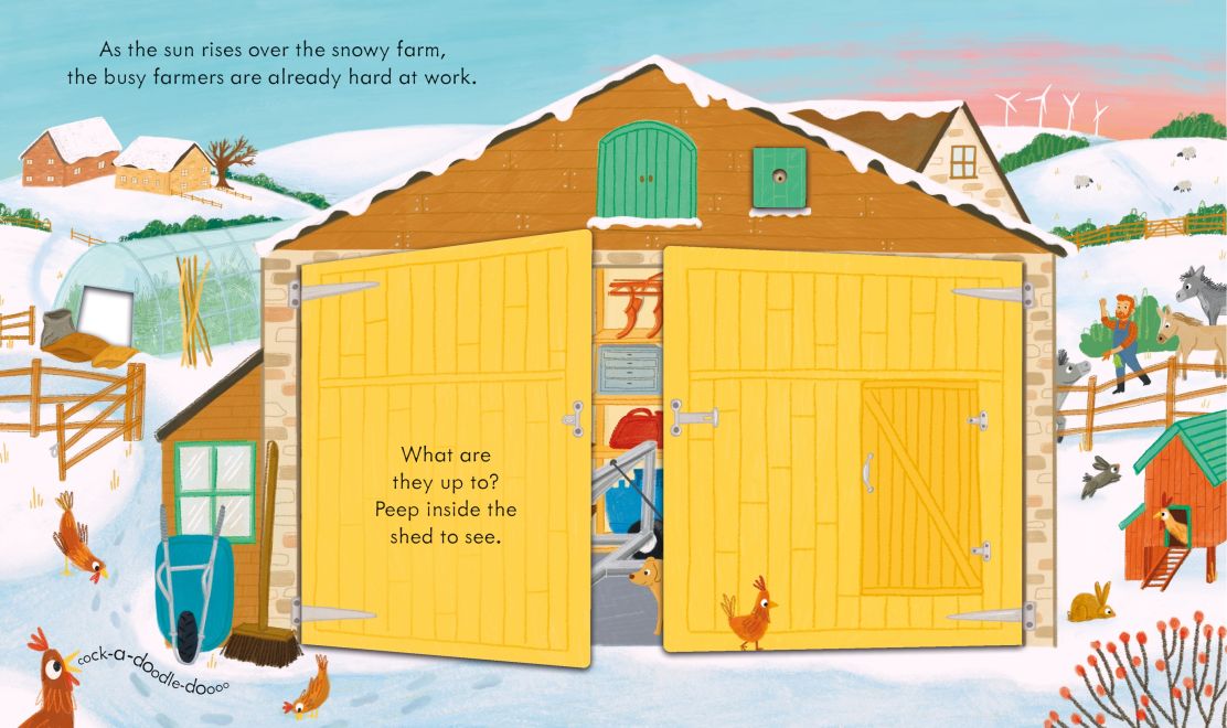 Carte pentru copii, Usborne, Peep Inside How a Tractor Works, 3+ ani