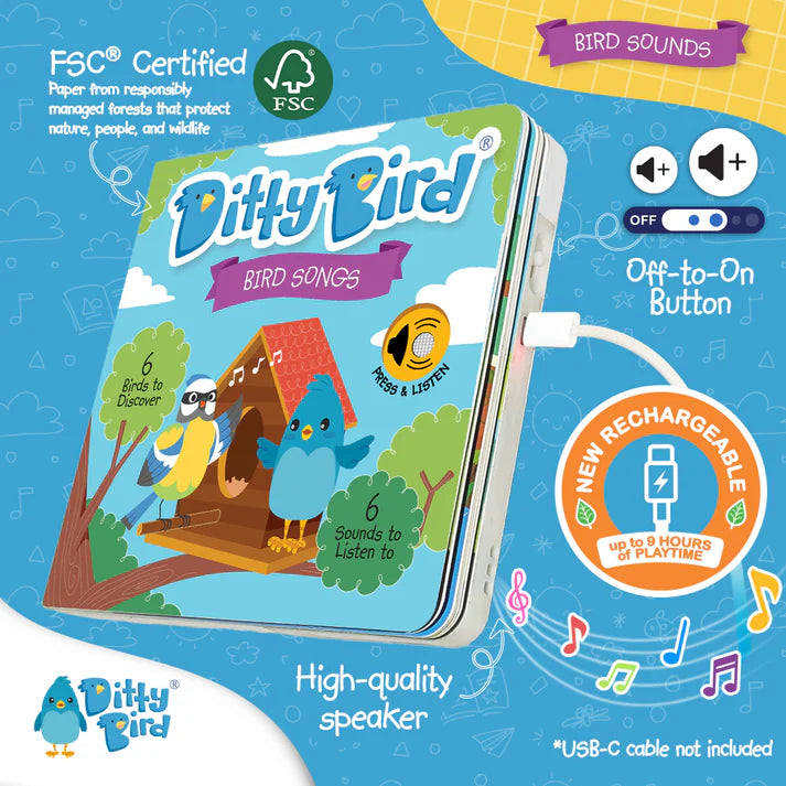 Carte muzicala Bird Sounds, Ditty Bird, +6 luni