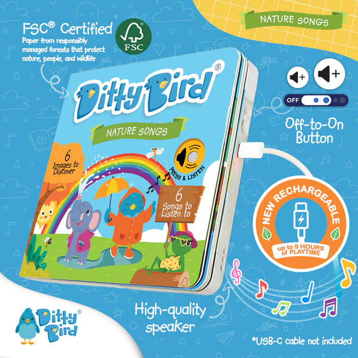 Carte muzicala Nature Songs, Ditty Bird, +6 luni