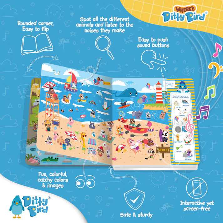 Carte muzicală Where’s Ditty Bird?, Ditty Bird, +6 luni