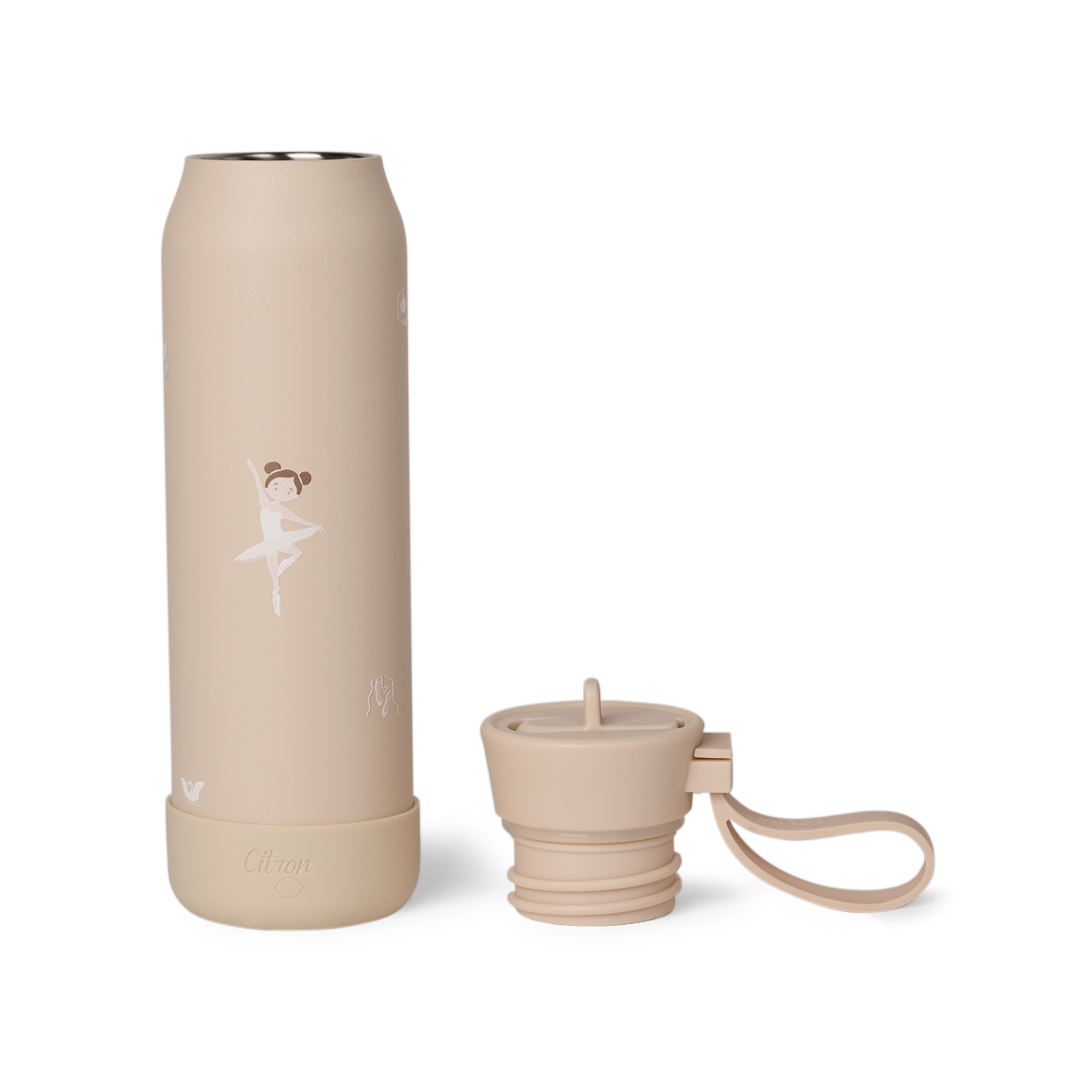 Sticlă de Apă Termoizolantă din Inox Citron, 350ml - Model Balerină