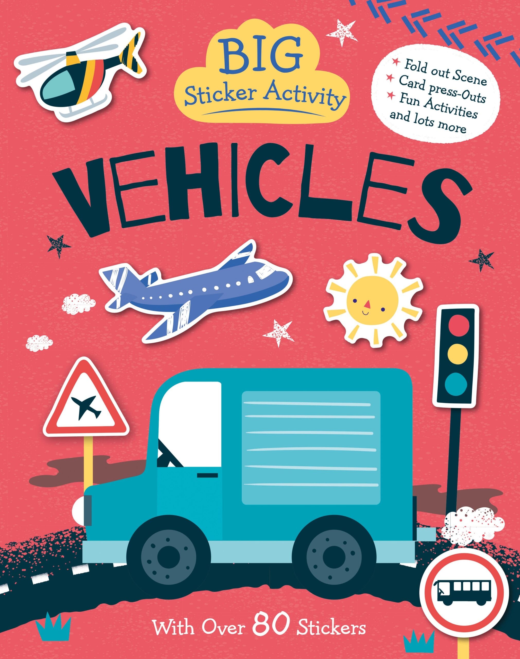 Carte pentru copii, NPP, Big Sticker Activity Book � Vehicles, 3+ ani