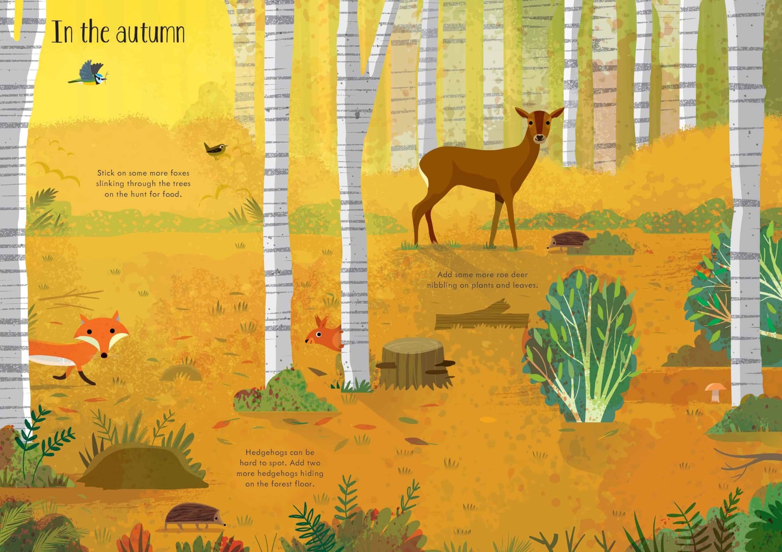 Carte cu stickere - Little First Stickers Woodlands