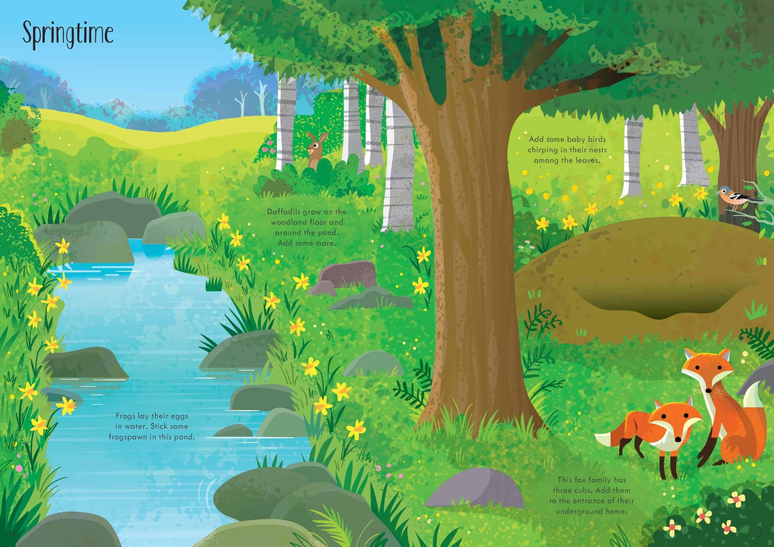 Carte cu stickere - Little First Stickers Woodlands