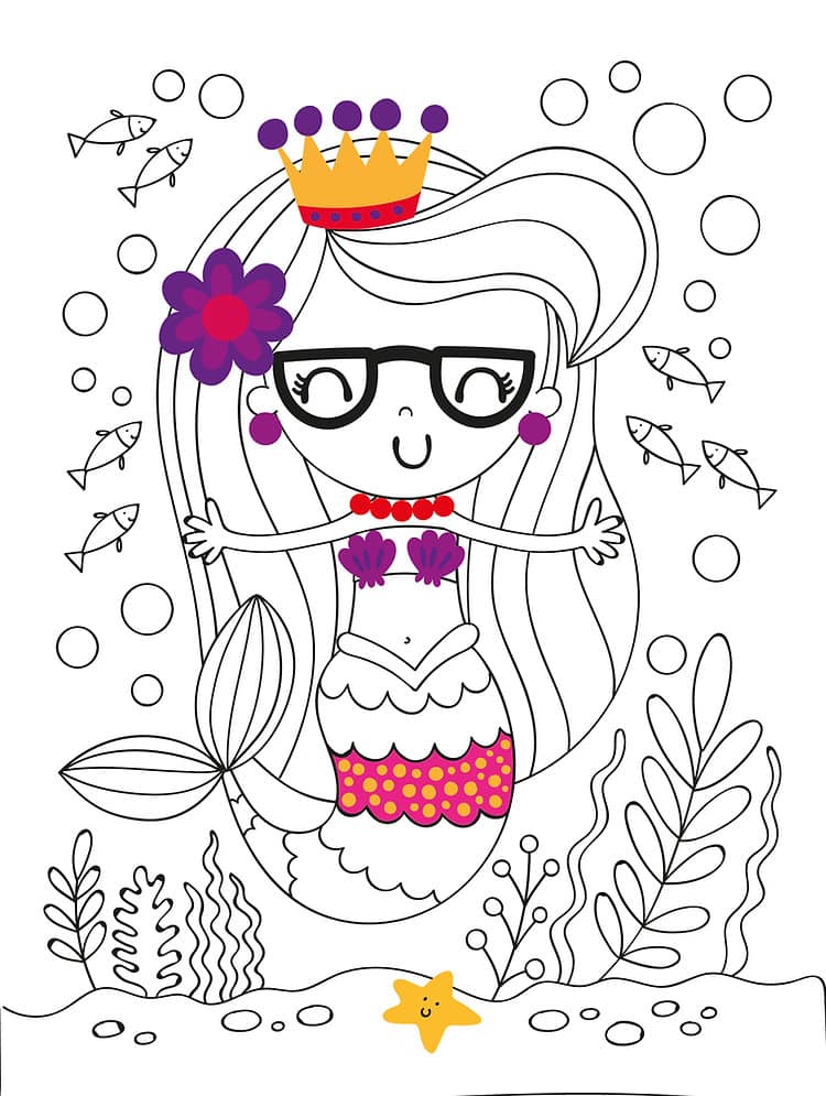 Carte de colorat pentru copii cu activitati - Dress Me Up - Mermaids