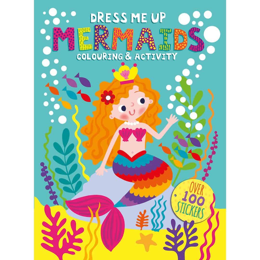 Carte de colorat pentru copii cu activitati - Dress Me Up - Mermaids