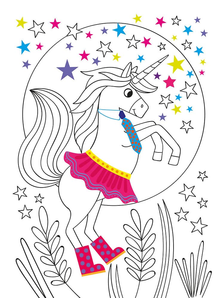 Carte de colorat pentru copii cu activitati - Dress Me Up - Unicorns