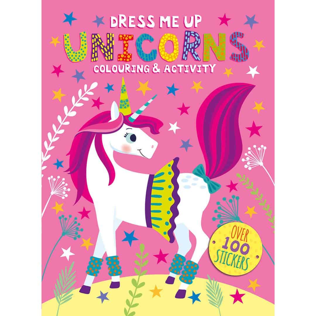 Carte de colorat pentru copii cu activitati - Dress Me Up - Unicorns