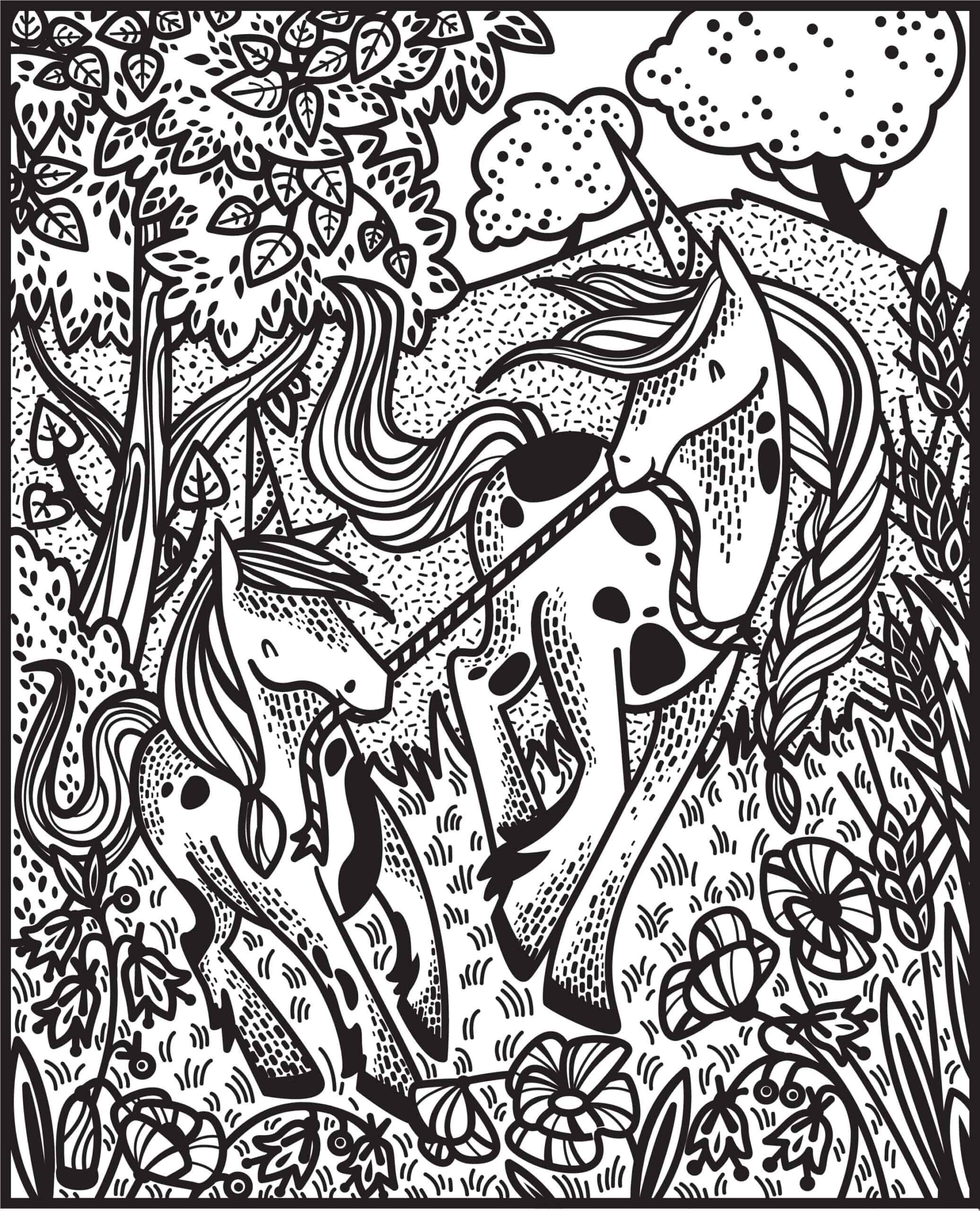 Carte de pictat cu apa – Magic Painting Unicorns