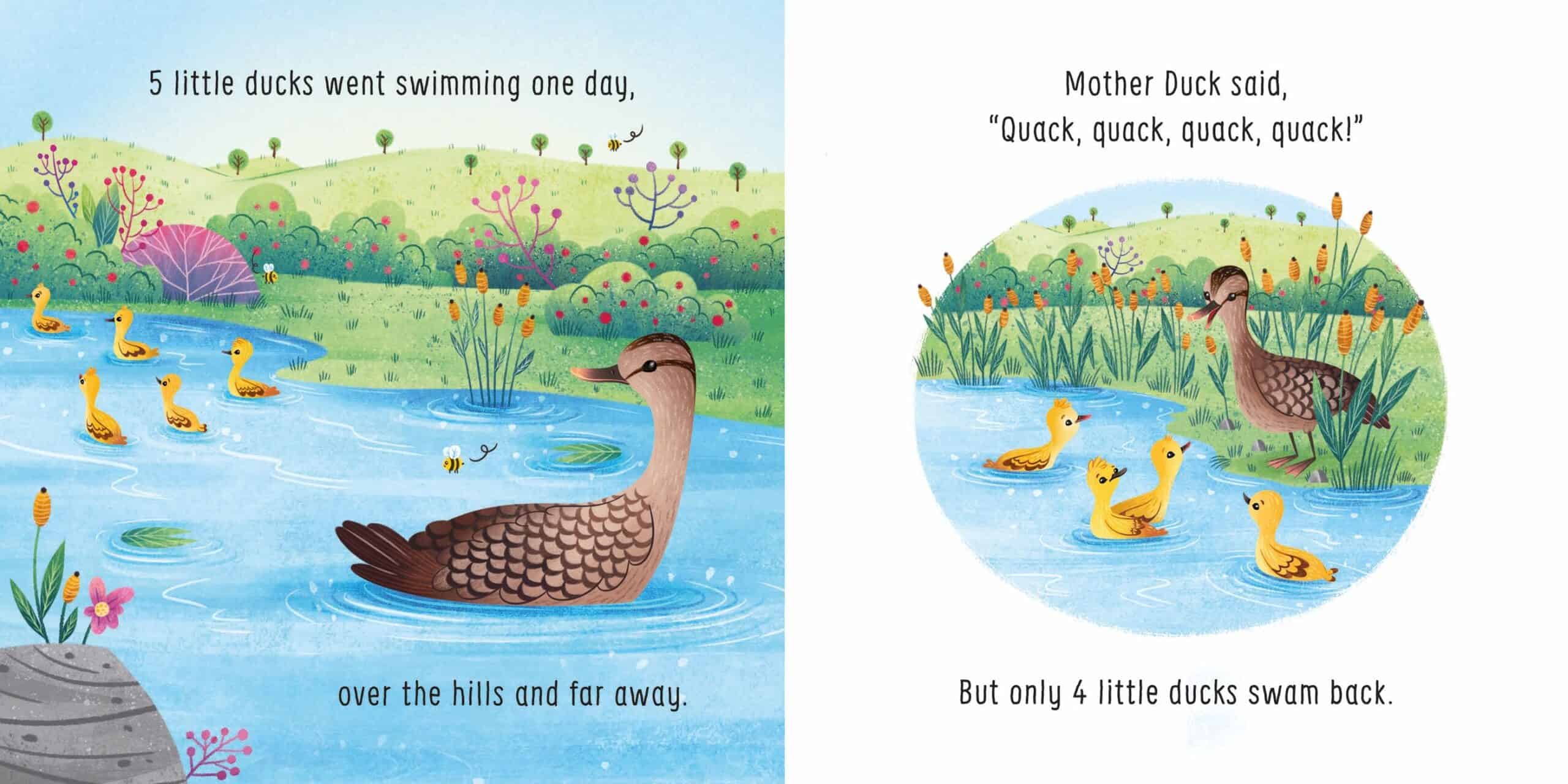 Carte pentru copii - Five little ducks went swimming one day