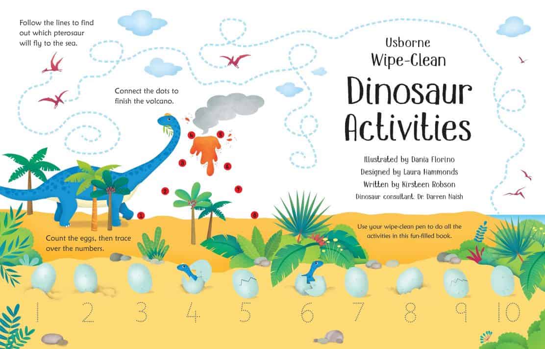 Carte pentru copii - Wipe-Clean Dinosaur Activities