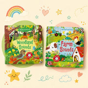 Pachet 2 carti cu sunete - Farm Sounds & Woodland Sounds