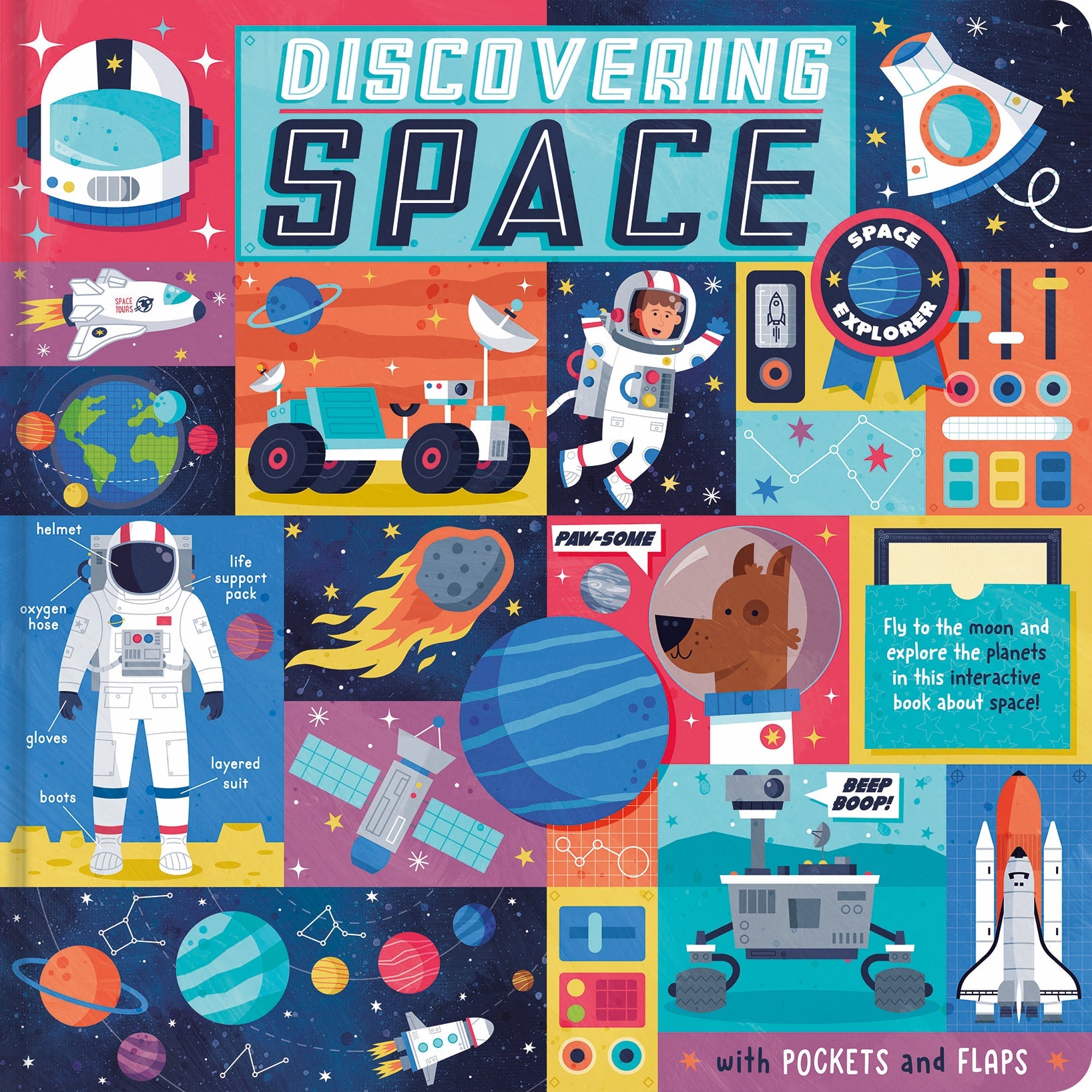 Carte pentru copii, NPP, Discovering Space,  Children's Interactive Fact Book, 6+ ani