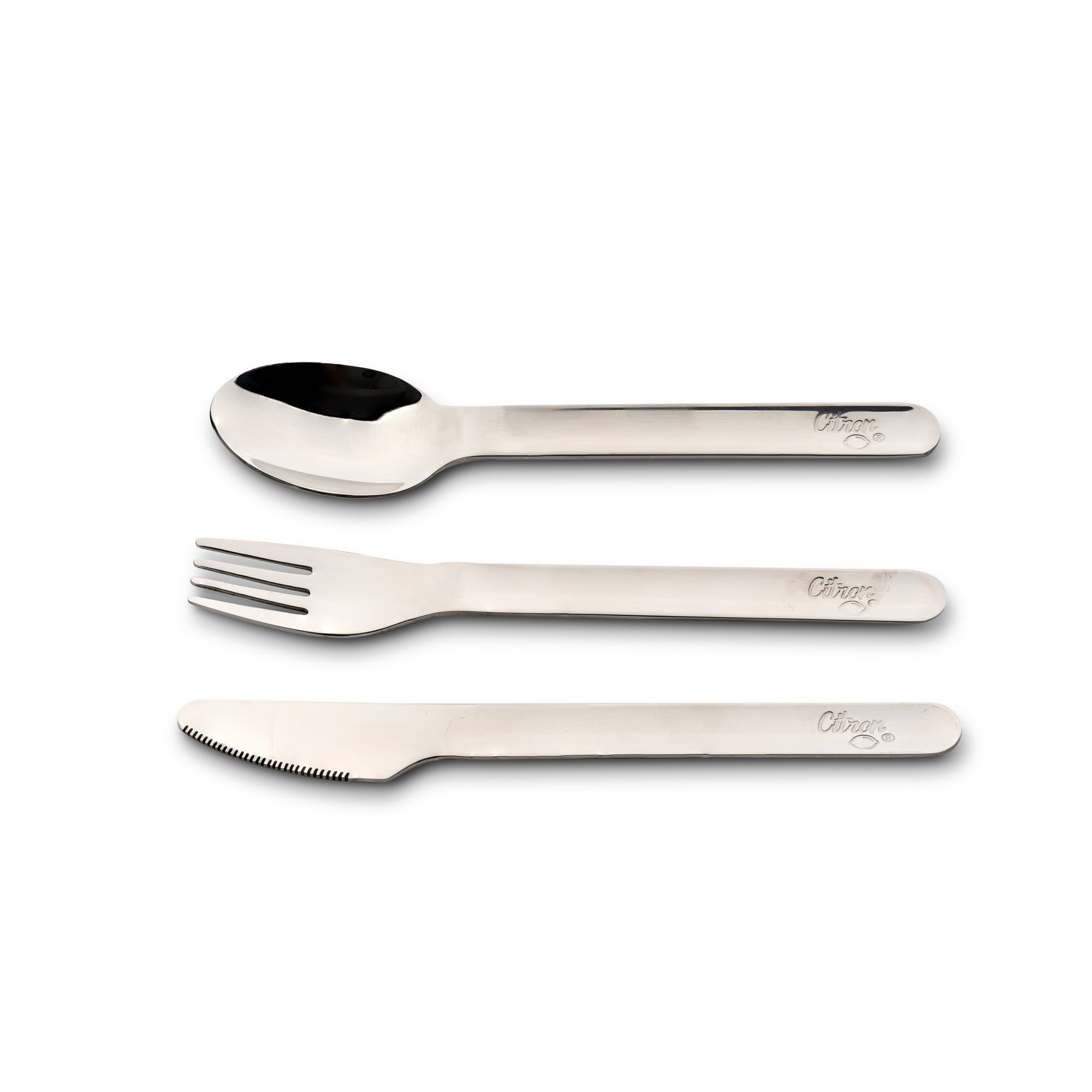 Set de Tacâmuri din Inox cu Husă din Silicon Albastru Inchis – Reutilizabile, pentru Adulți și Copii