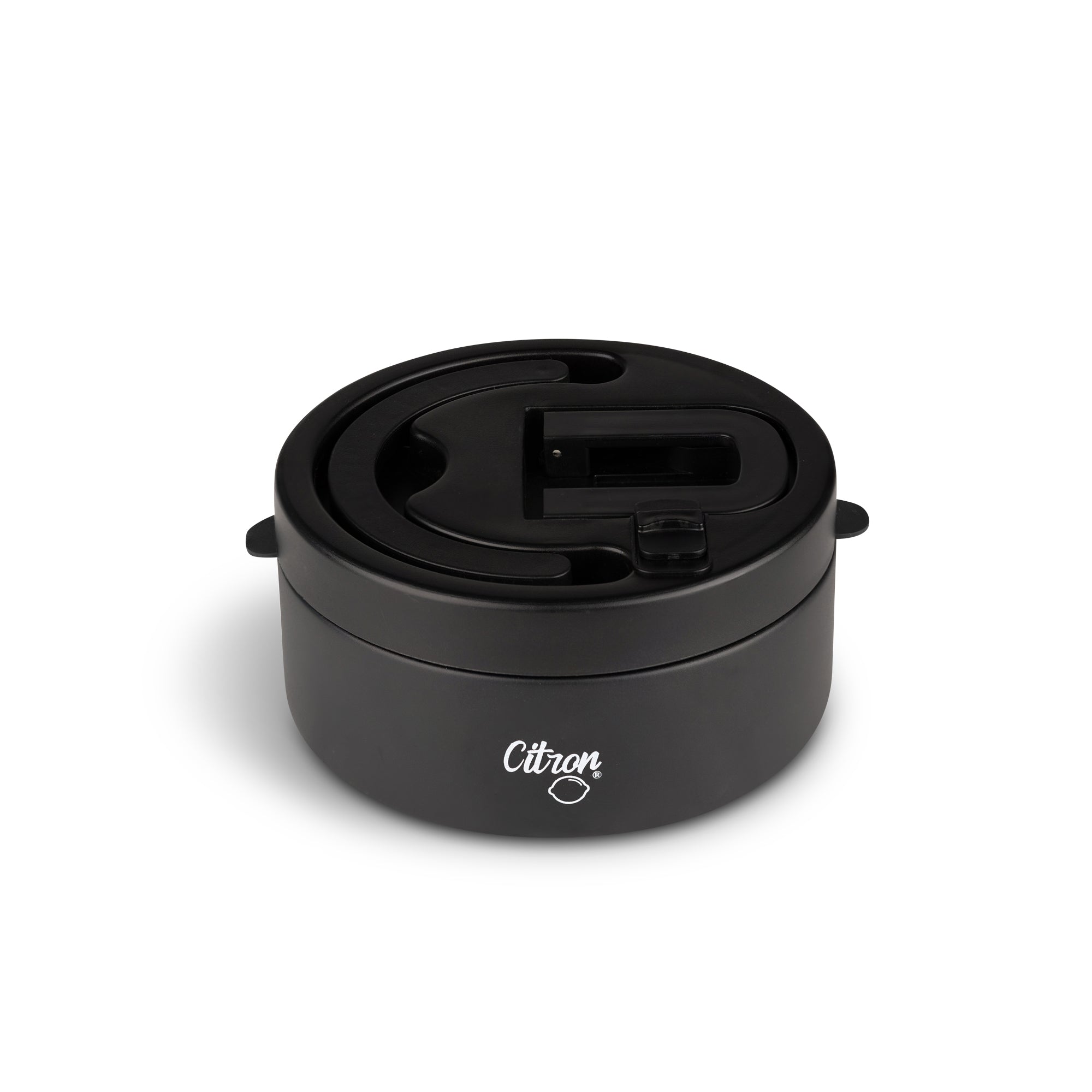 Termos pentru Mâncare 400ml Negru – Două Feluri de Mâncare Diferite Într-un Singur Recipient