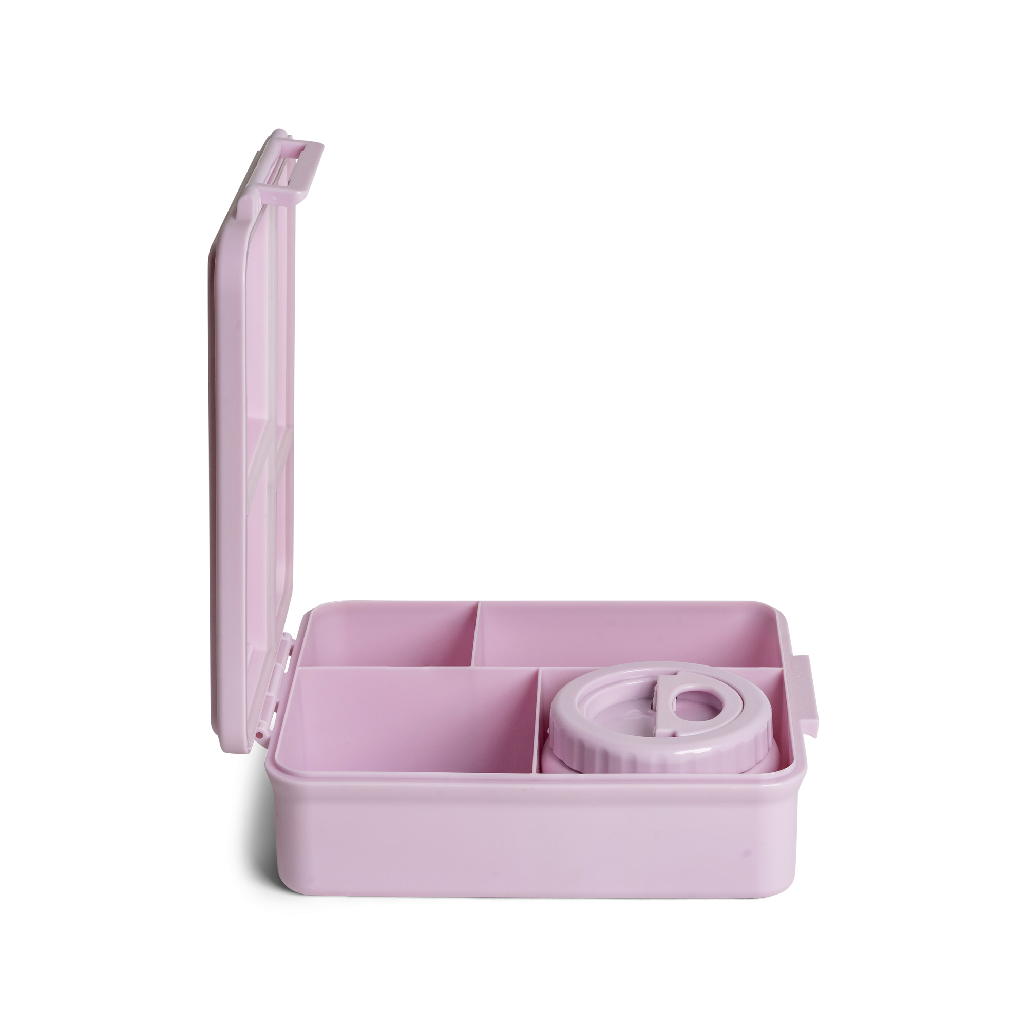 Caserolă prânz Mare cu 4 compartimente design Unicorn + 1 borcan termoizolant