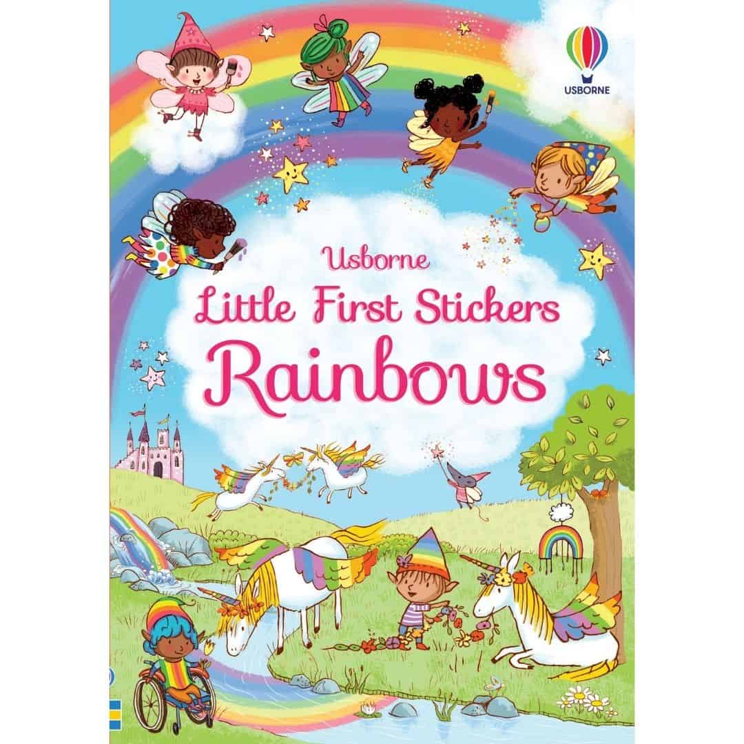 Carte pentru copii cu curcubeu - Little First Stickers Rainbows