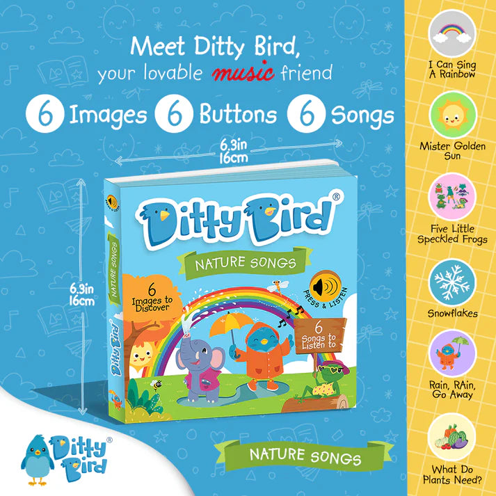 Carte muzicala Nature Songs, Ditty Bird, +6 luni