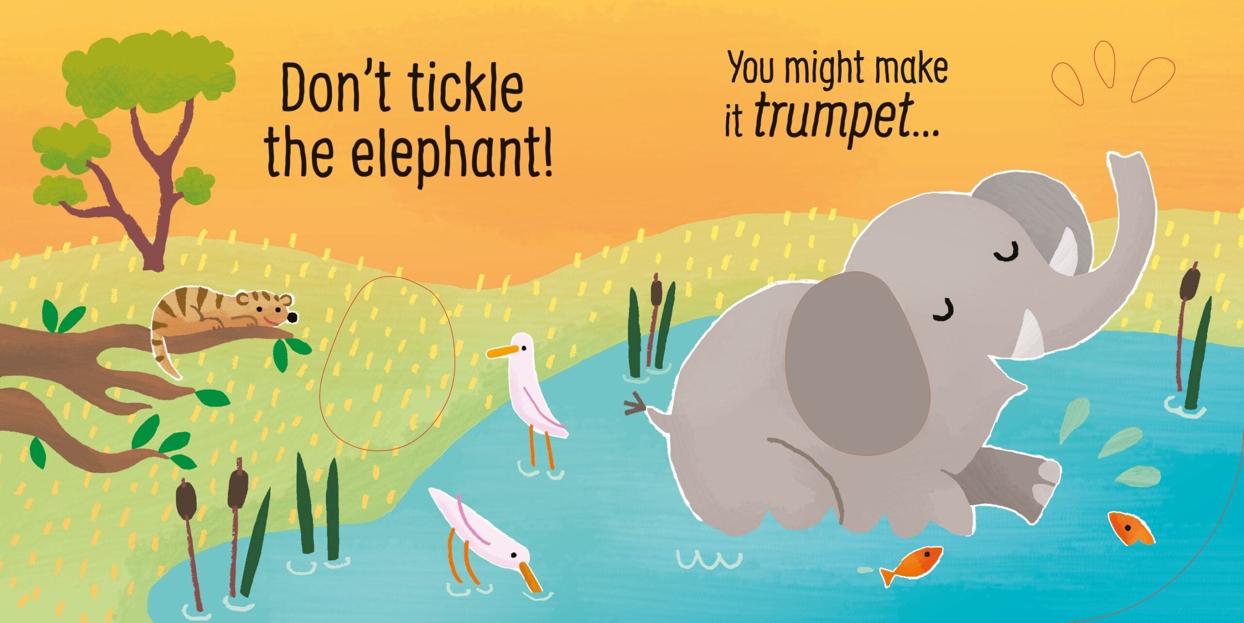 Don't Tickle the Elephant! - Carte senzoriala cu sunetele elefantului