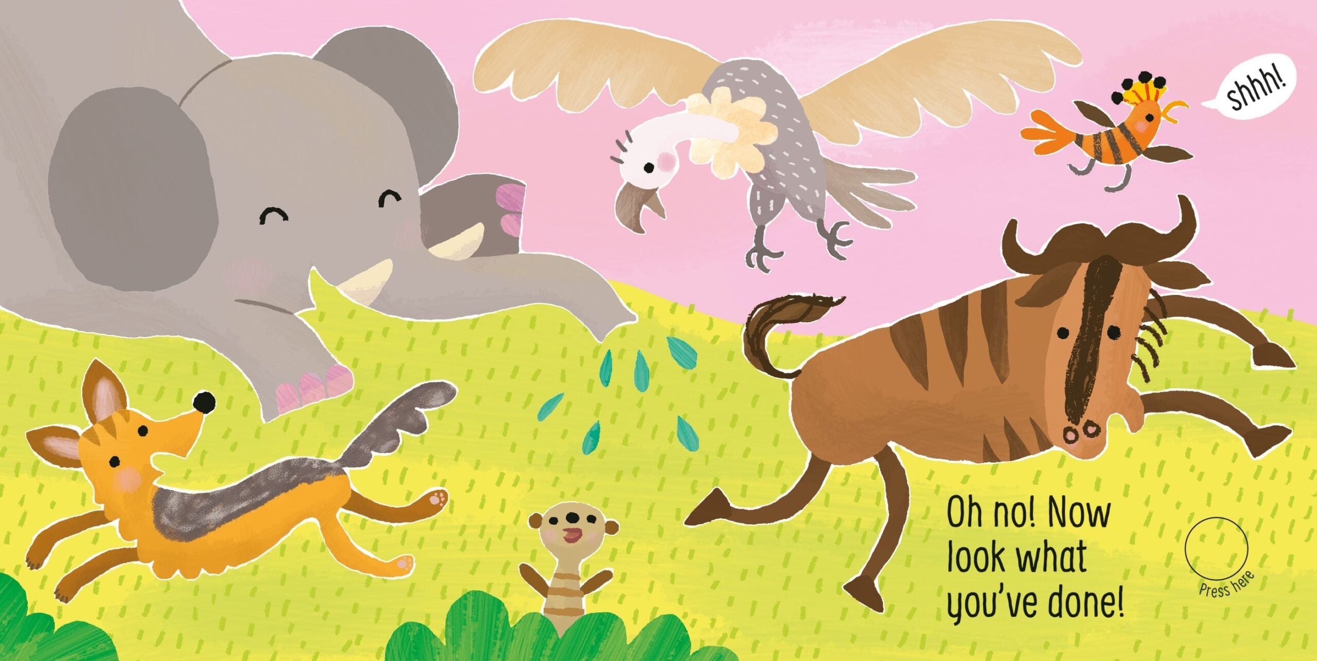 Don't Tickle the Elephant! - Carte senzoriala cu sunetele elefantului