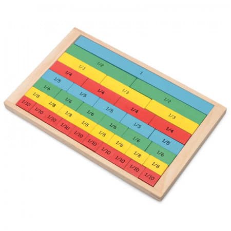Wooden fractions board
